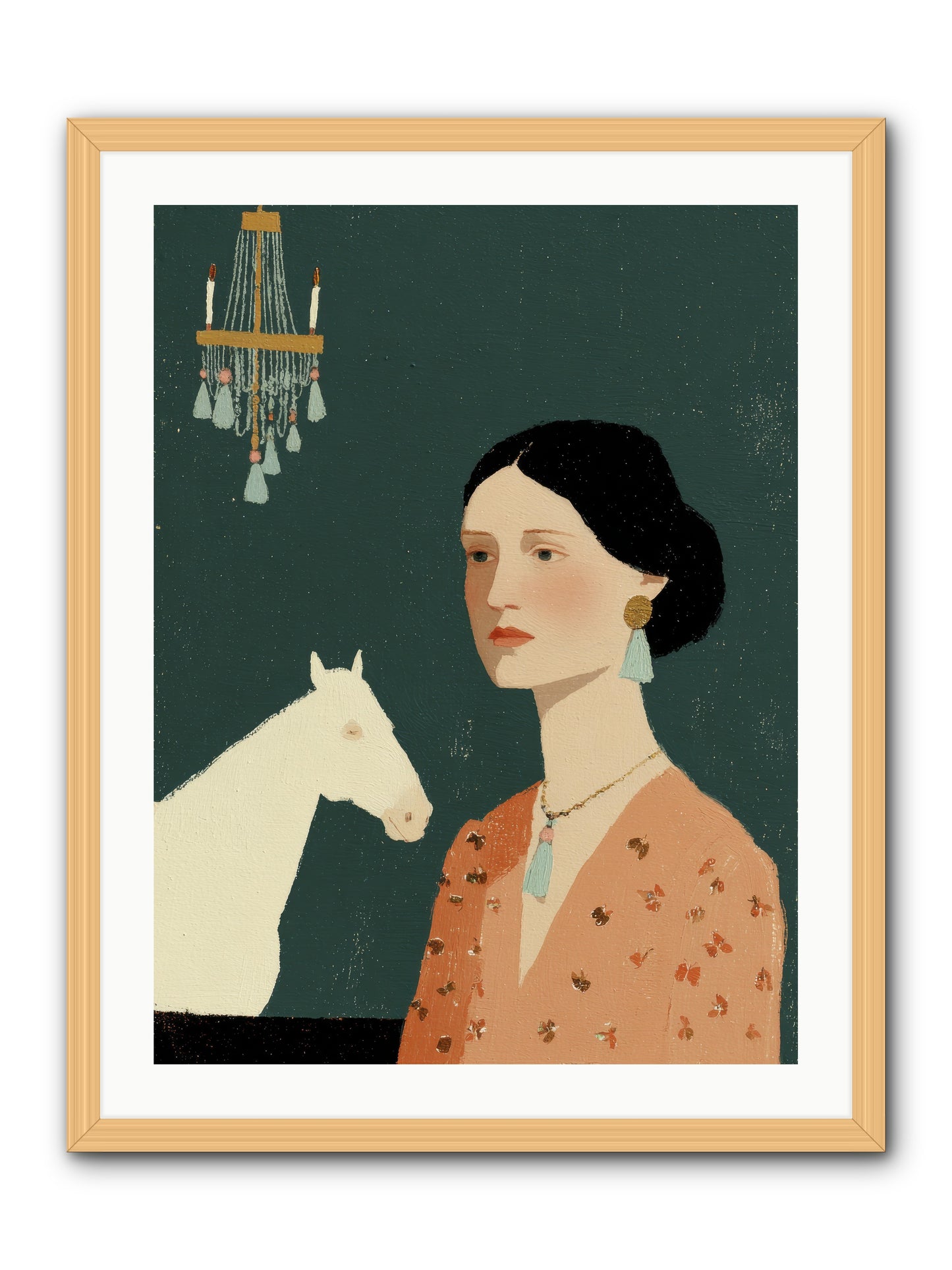 Pale Companions -- Framed Print - Natural 24x32