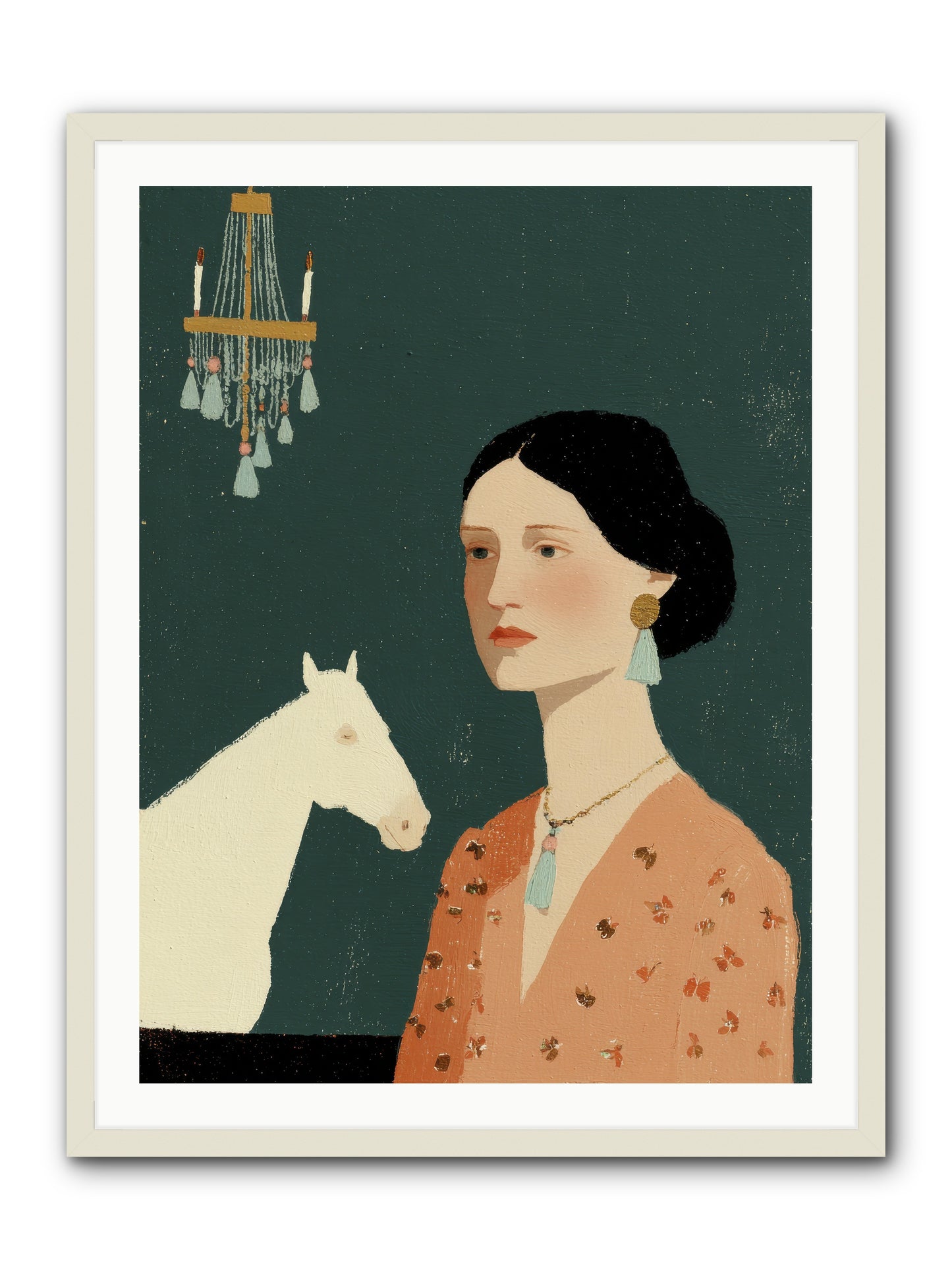 Pale Companions -- Framed Print - White 30x40