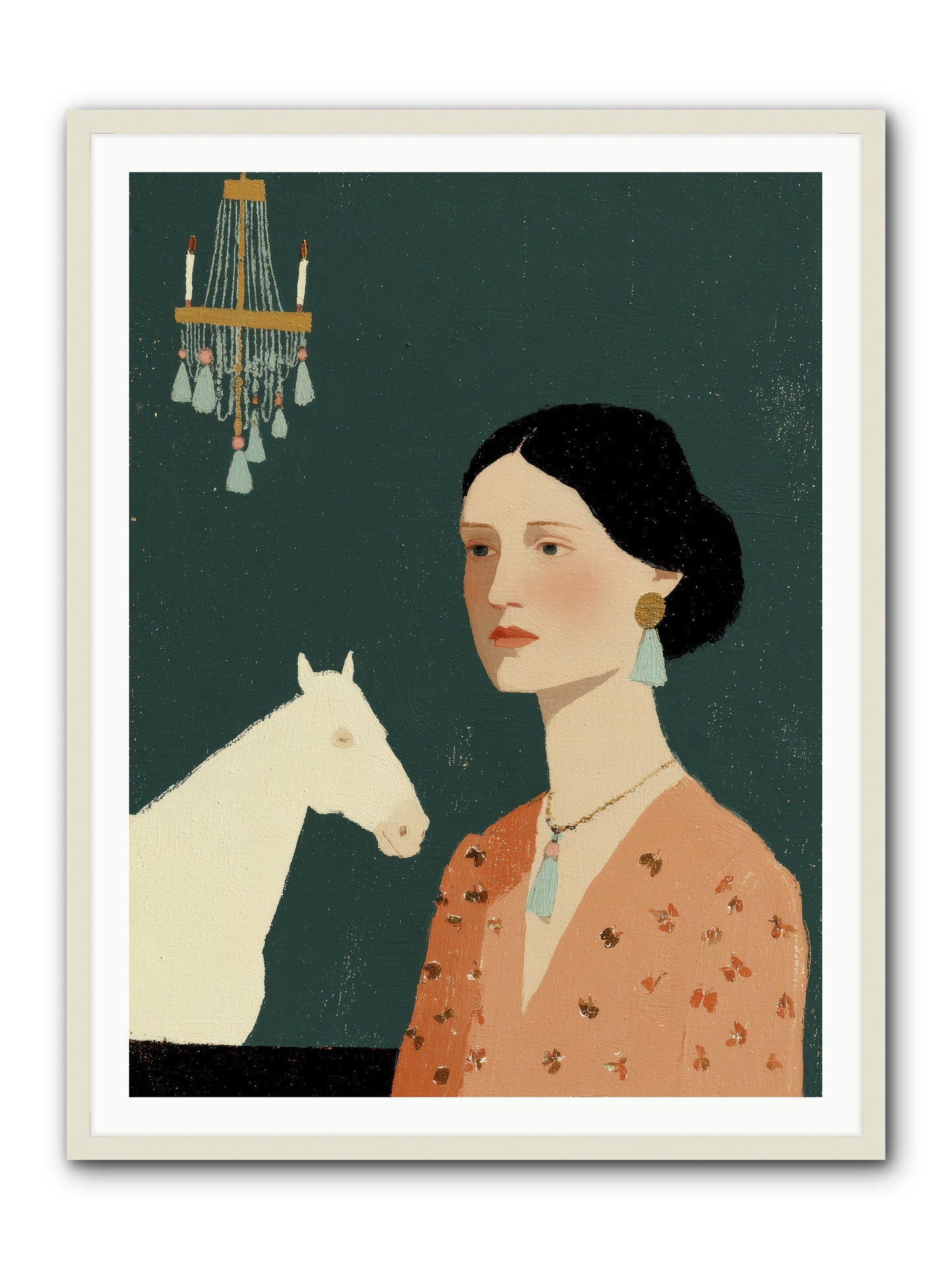 Pale Companions -- Framed Print - White 36x48