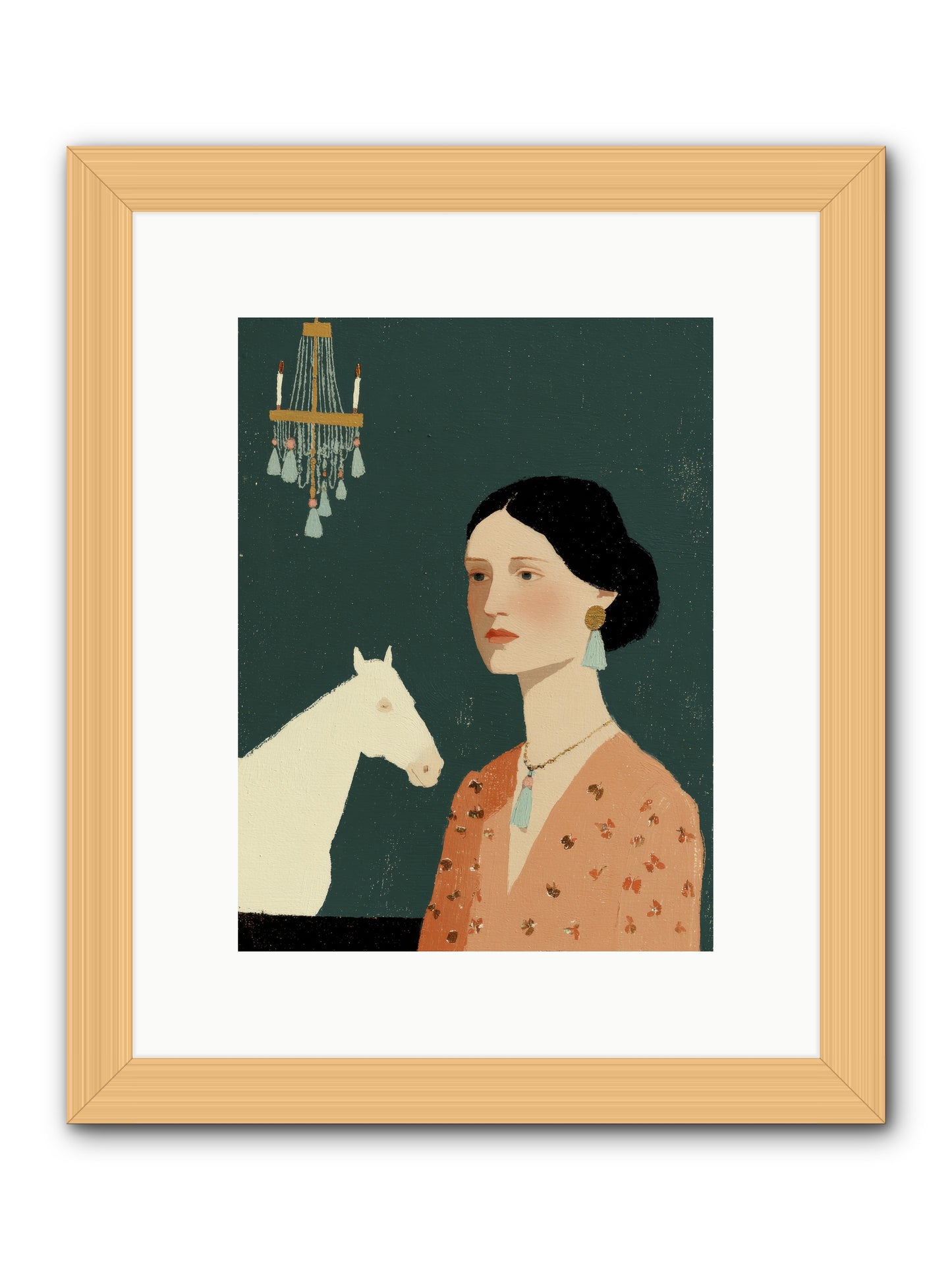 Pale Companions -- Framed Print - Natural 9x12