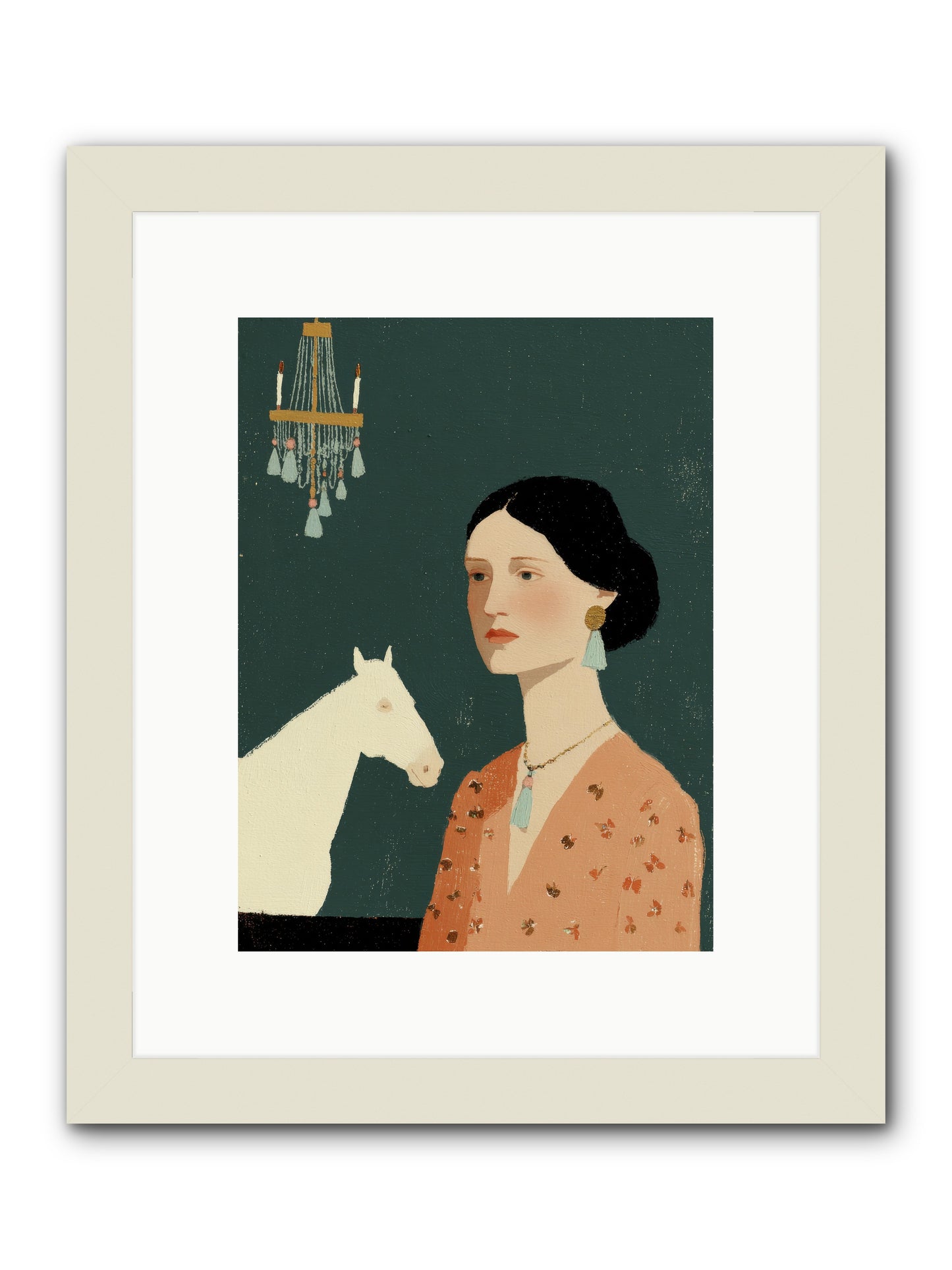 Pale Companions -- Framed Print - White 9x12