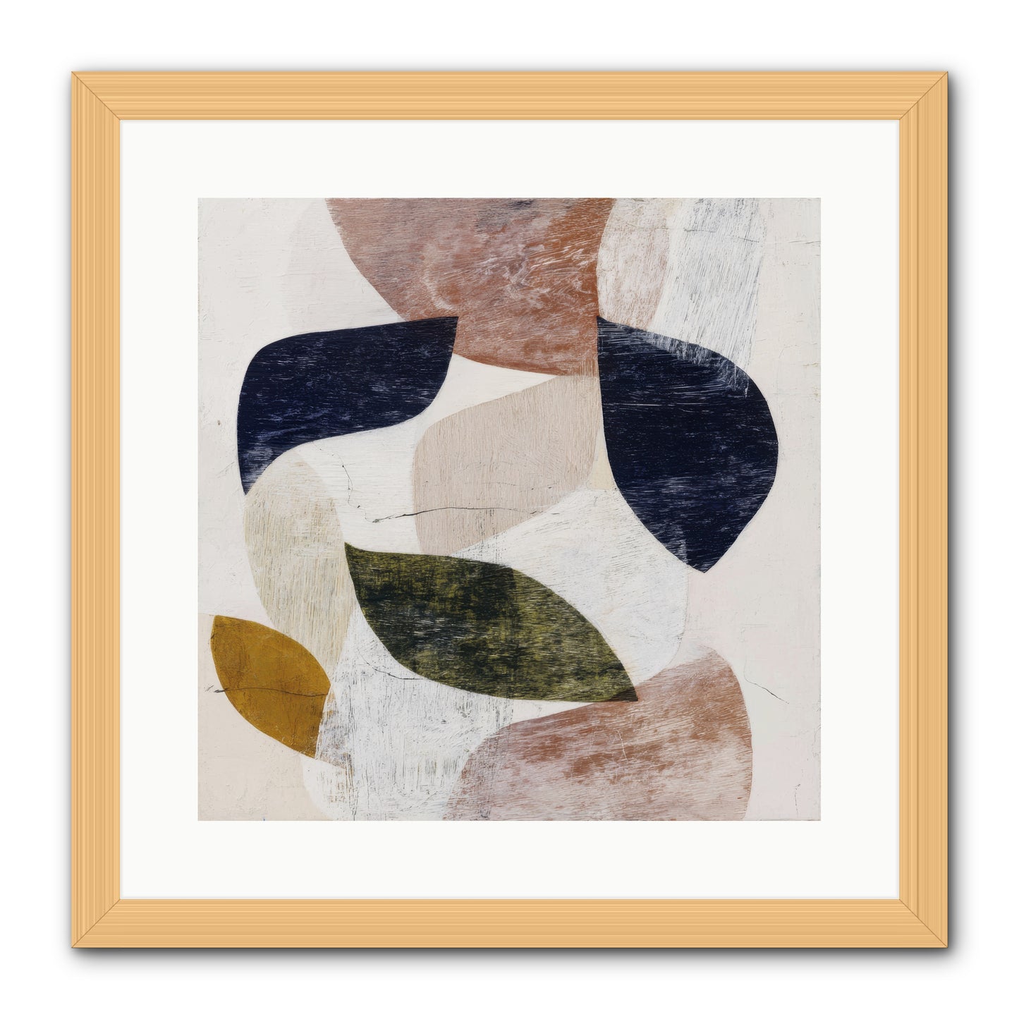Pale Garnet -- Framed Print - Natural 16x16