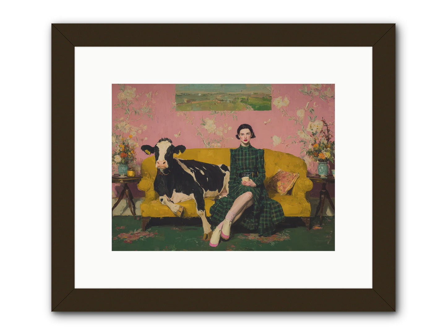 Paper Moon & Manor-REZ -- Framed Print - Black 12x9