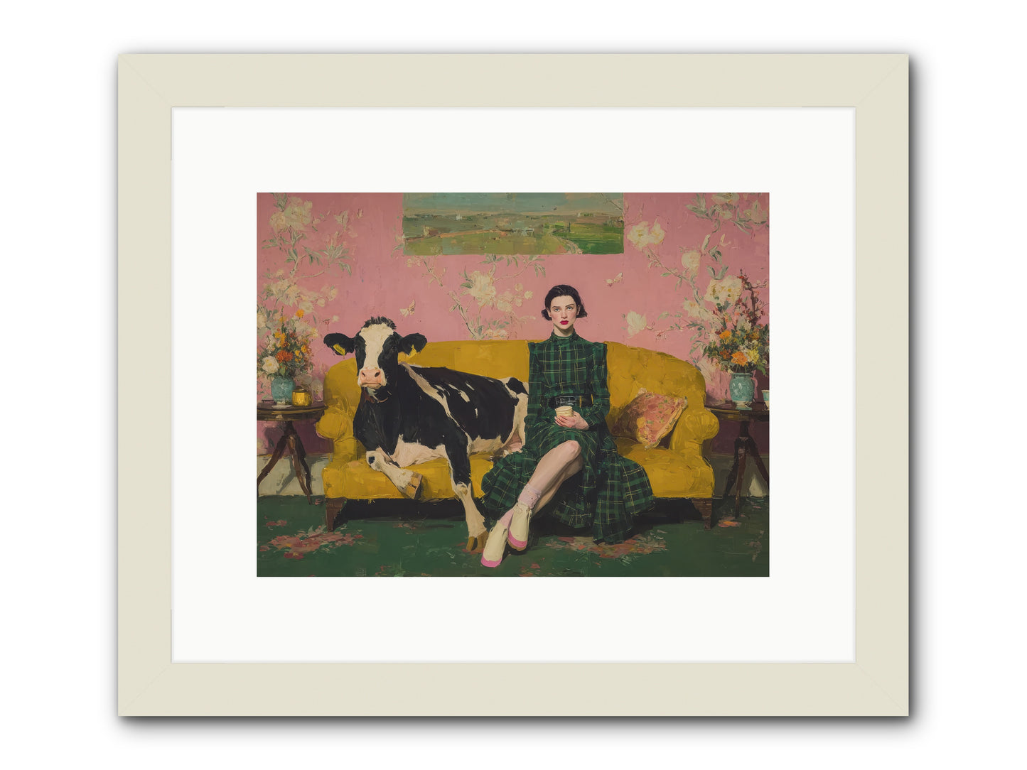 Paper Moon & Manor-REZ -- Framed Print - White 12x9