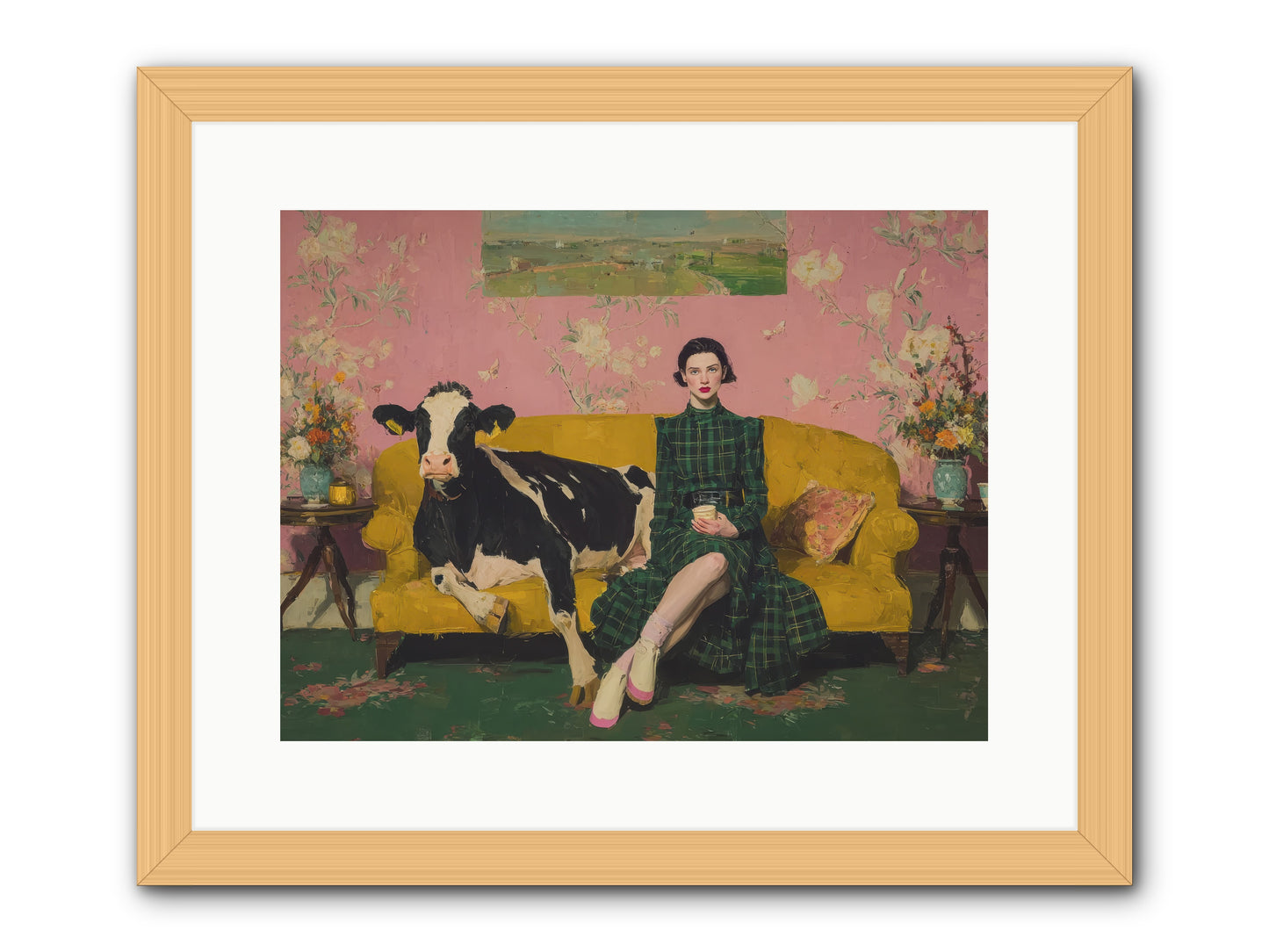 Paper Moon & Manor-REZ -- Framed Print - Natural 16x12