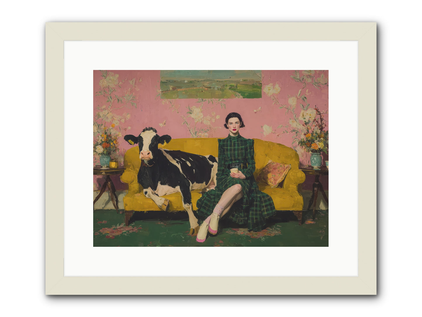 Paper Moon & Manor-REZ -- Framed Print - White 16x12