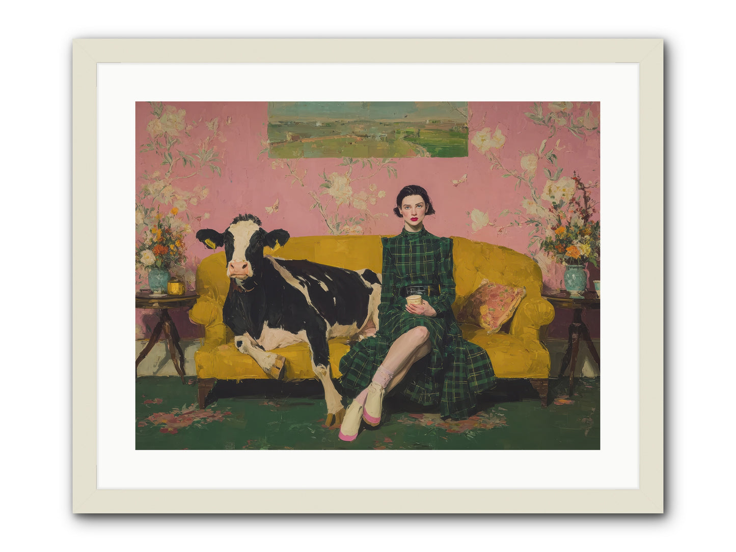 Paper Moon & Manor-REZ -- Framed Print - White 24x18