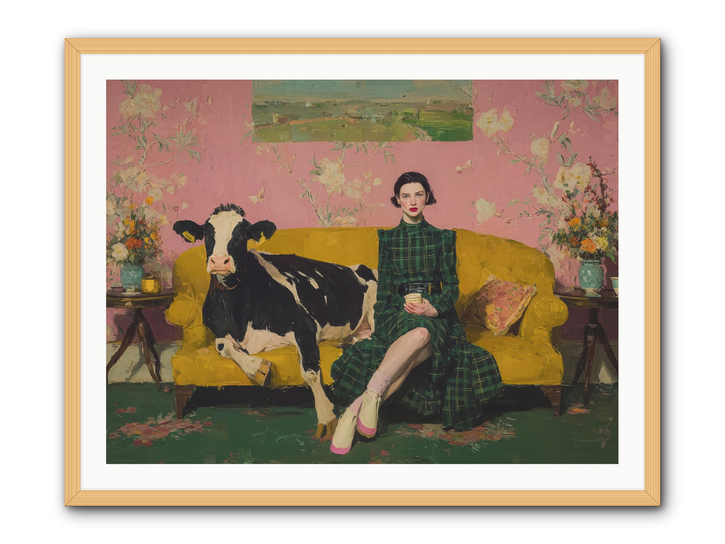 Paper Moon & Manor-REZ -- Framed Print - Natural 40x30