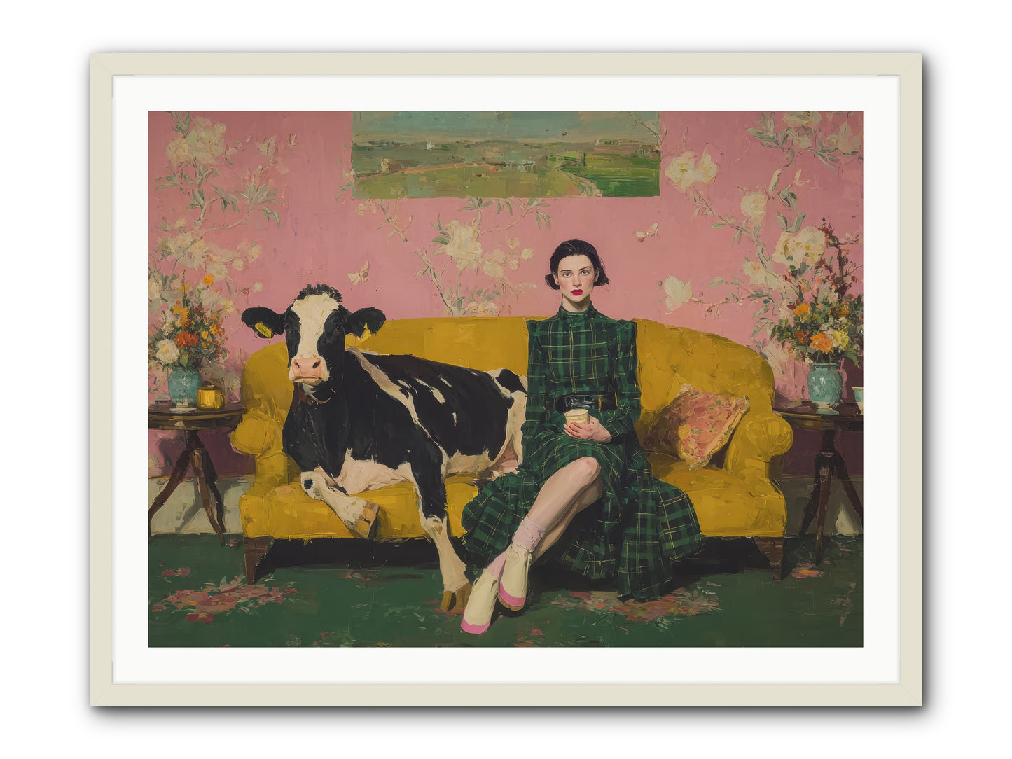 Paper Moon & Manor-REZ -- Framed Print - White 40x30