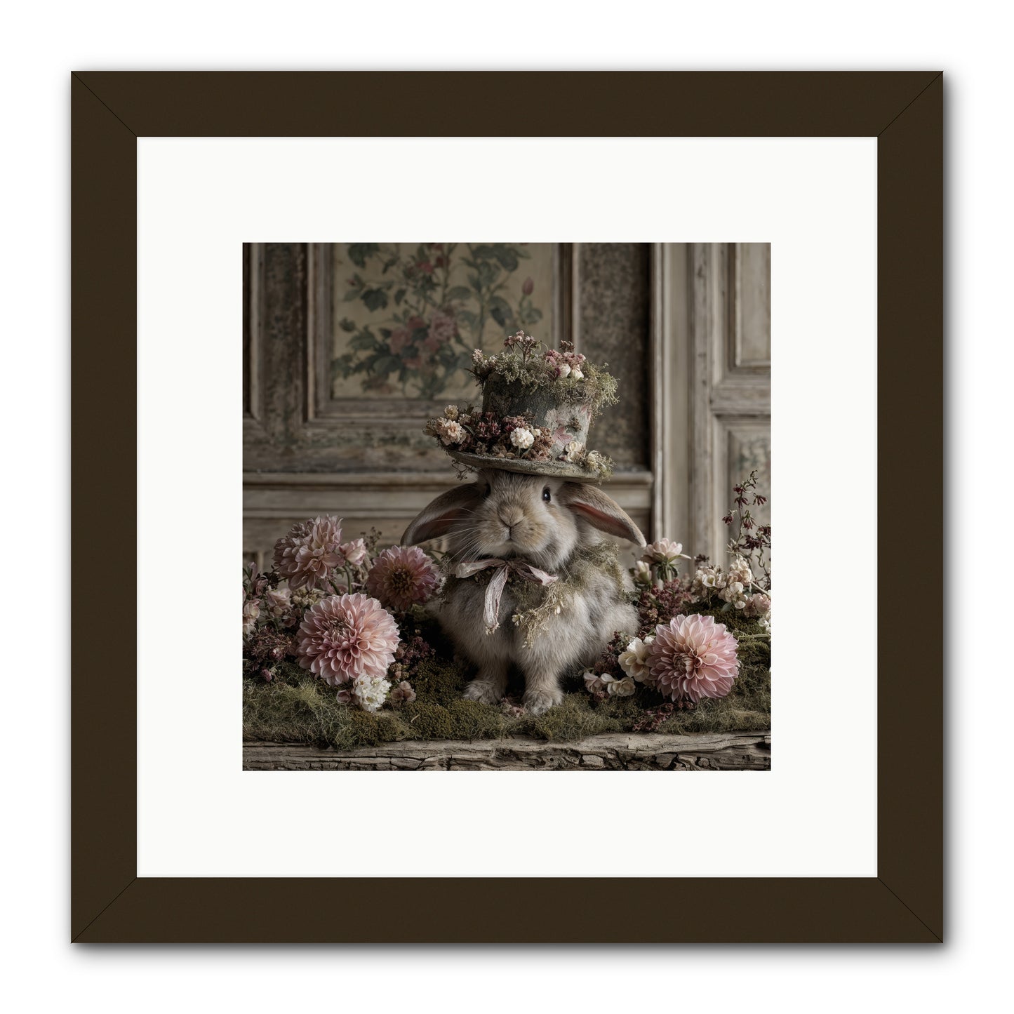 Paper Moons -- Framed Print - Black 10x10