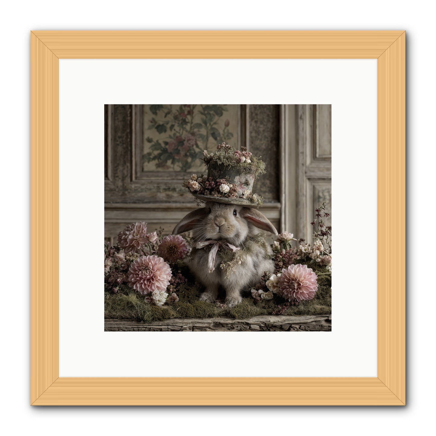 Paper Moons -- Framed Print - Natural 10x10