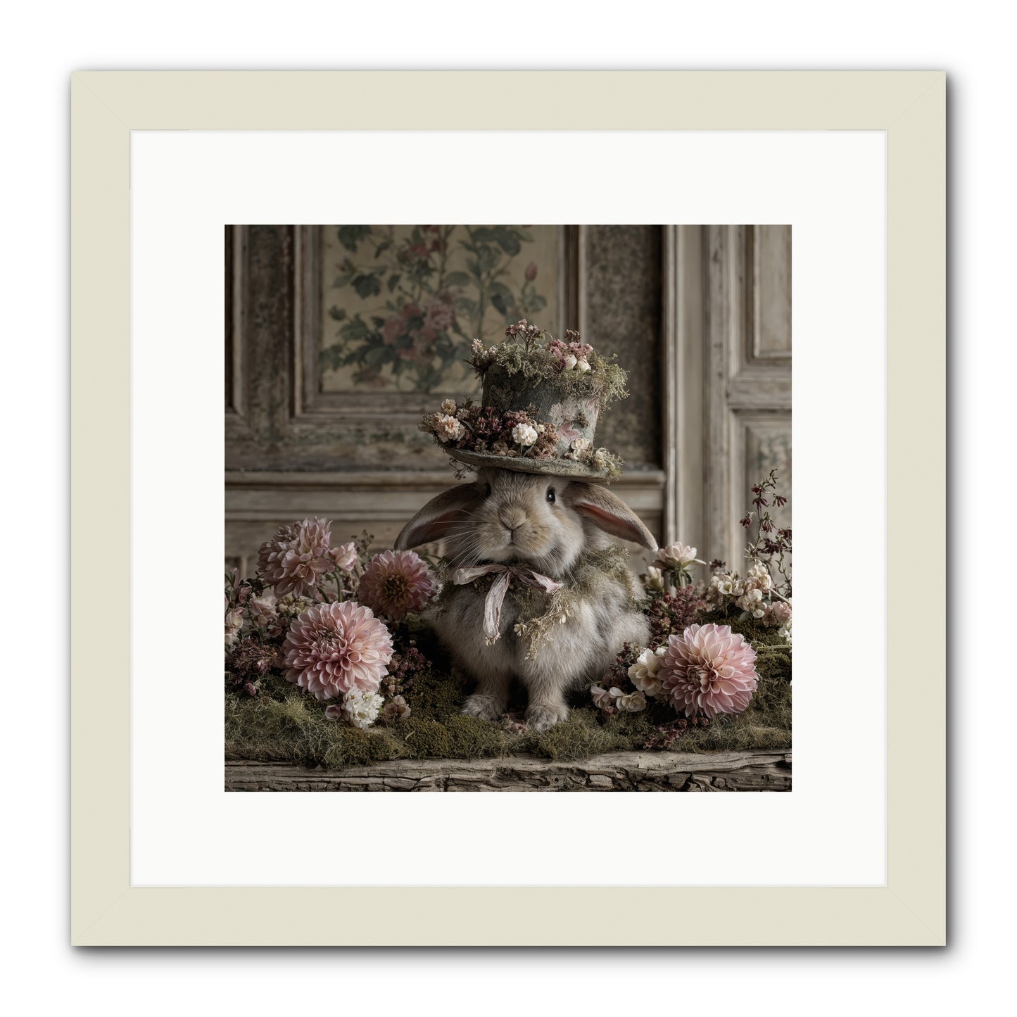 Paper Moons -- Framed Print - White 12x12
