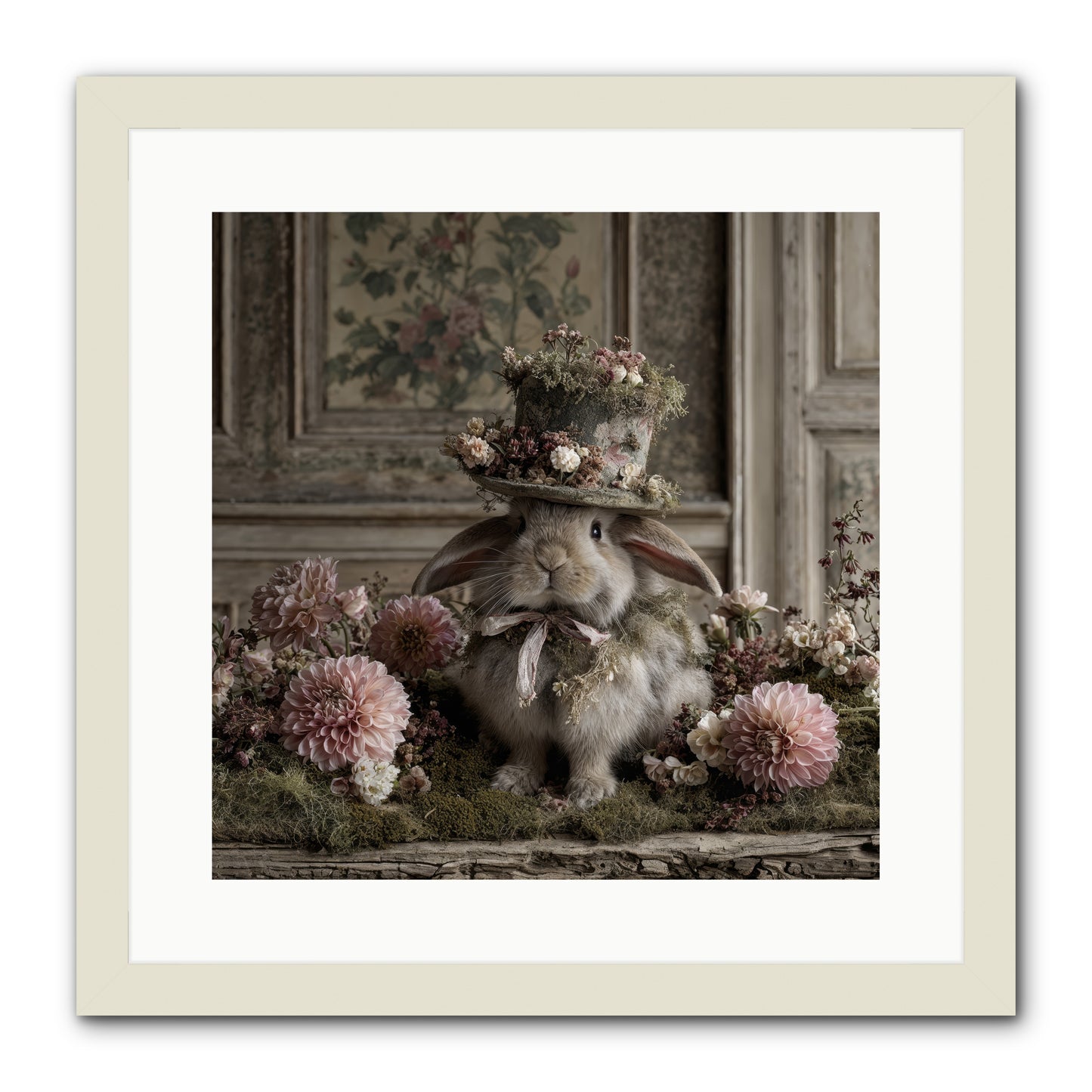 Paper Moons -- Framed Print - White 16x16