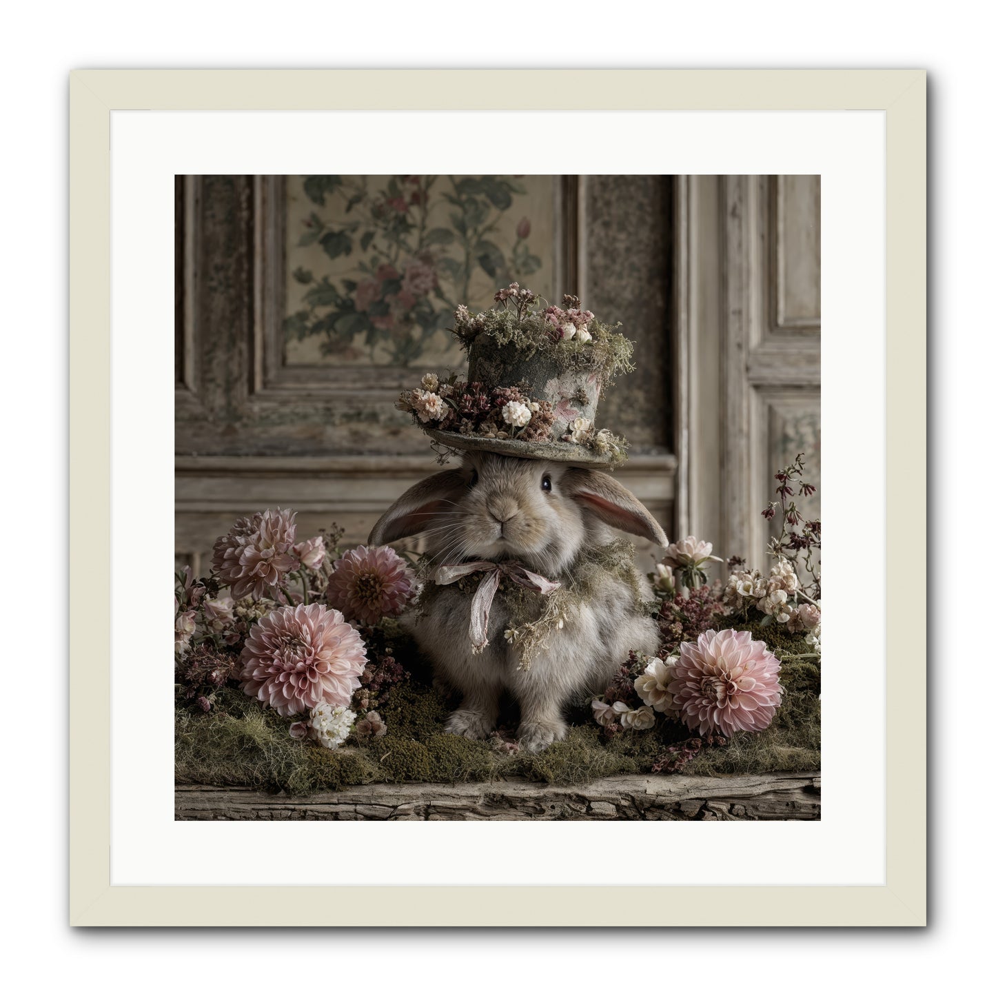Paper Moons -- Framed Print - White 20x20