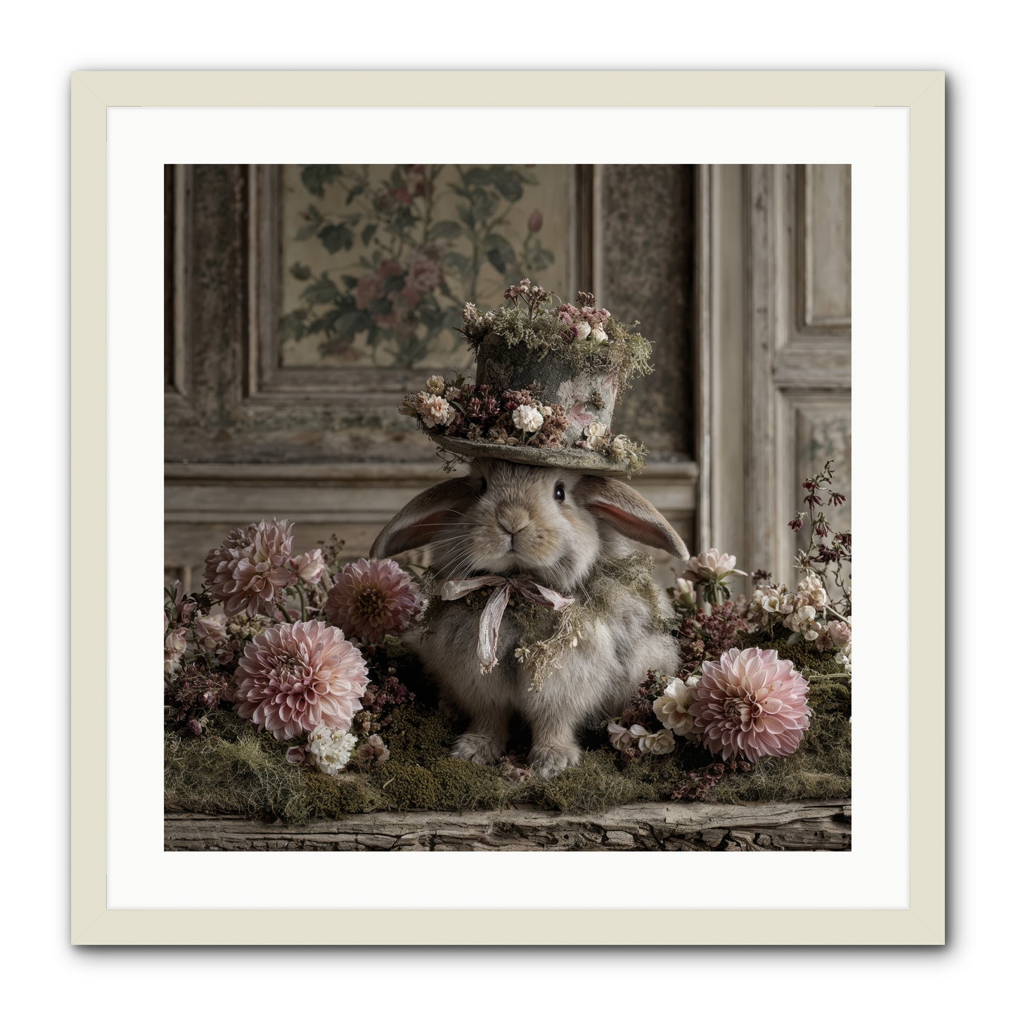 Paper Moons -- Framed Print - White 24x24