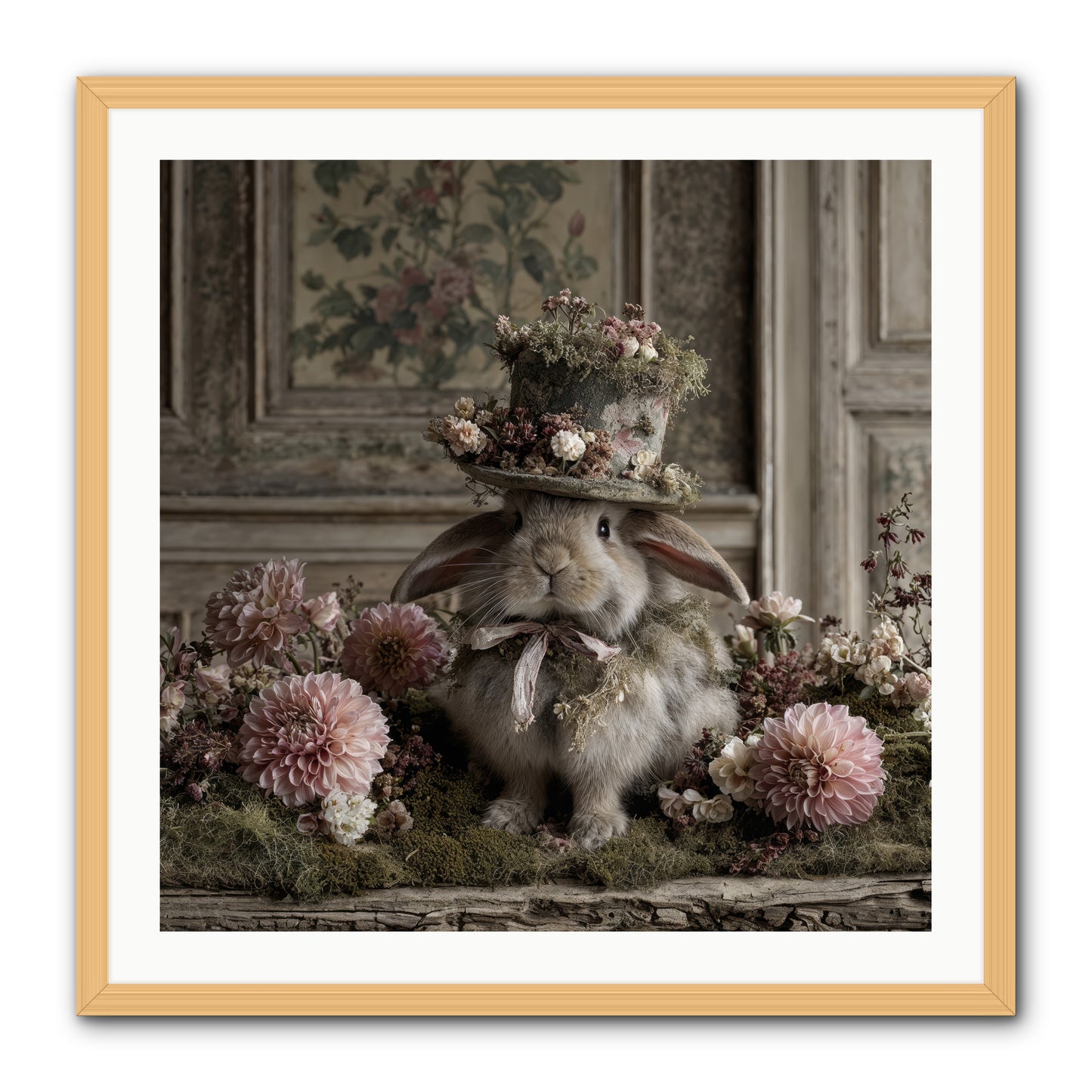 Paper Moons -- Framed Print - Natural 30x30