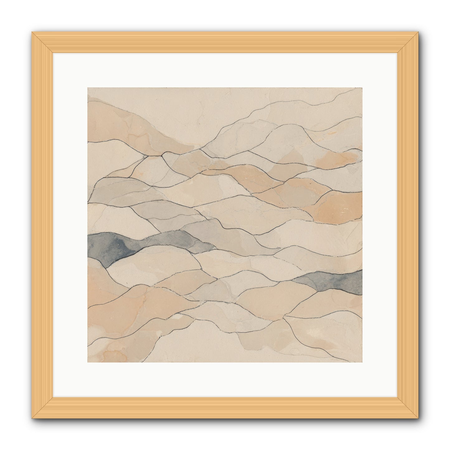 Paperback Galaxy -- Framed Print - Natural 16x16