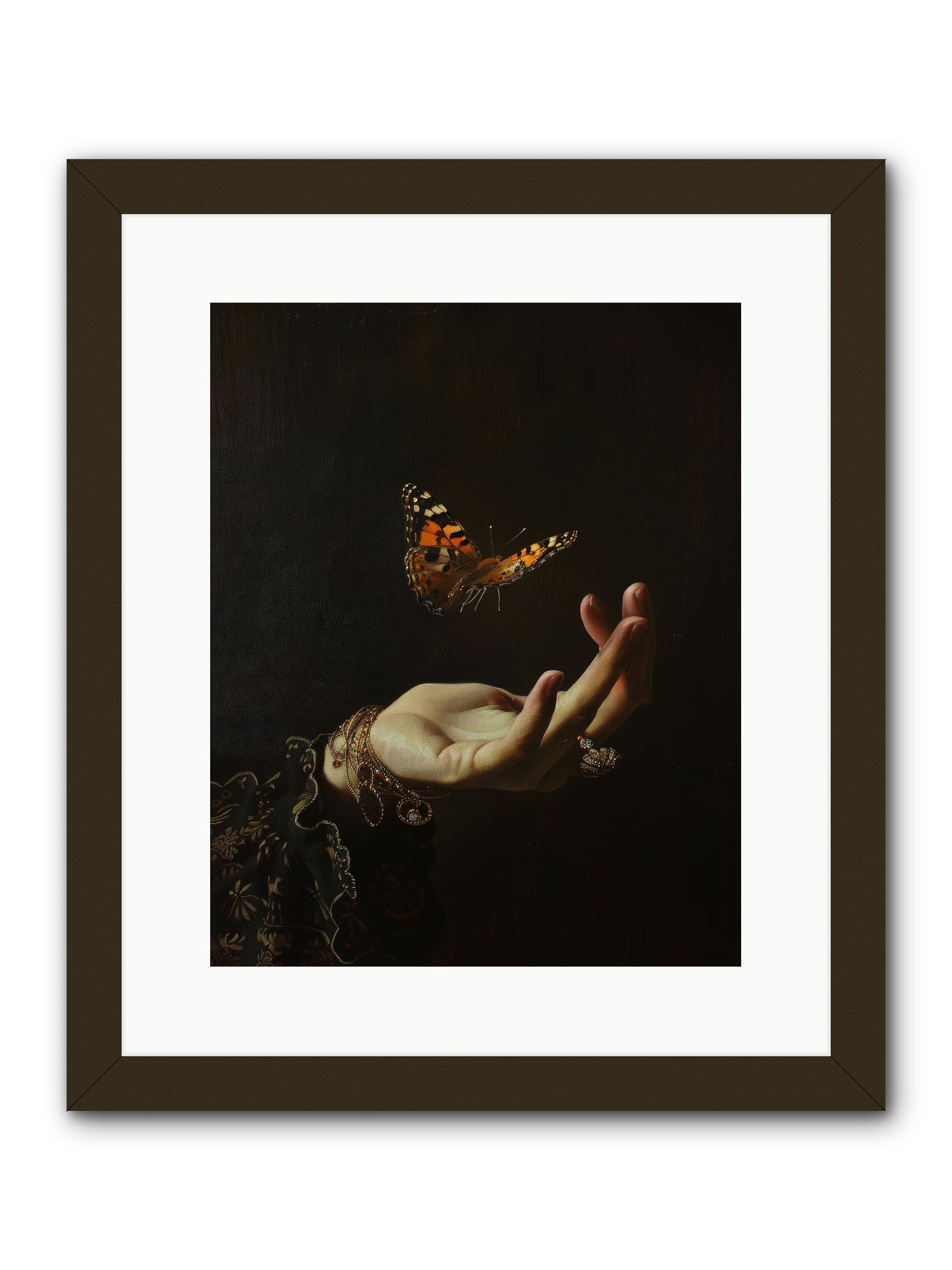Papillon Crépuscule -- Framed Print - Black 12x15
