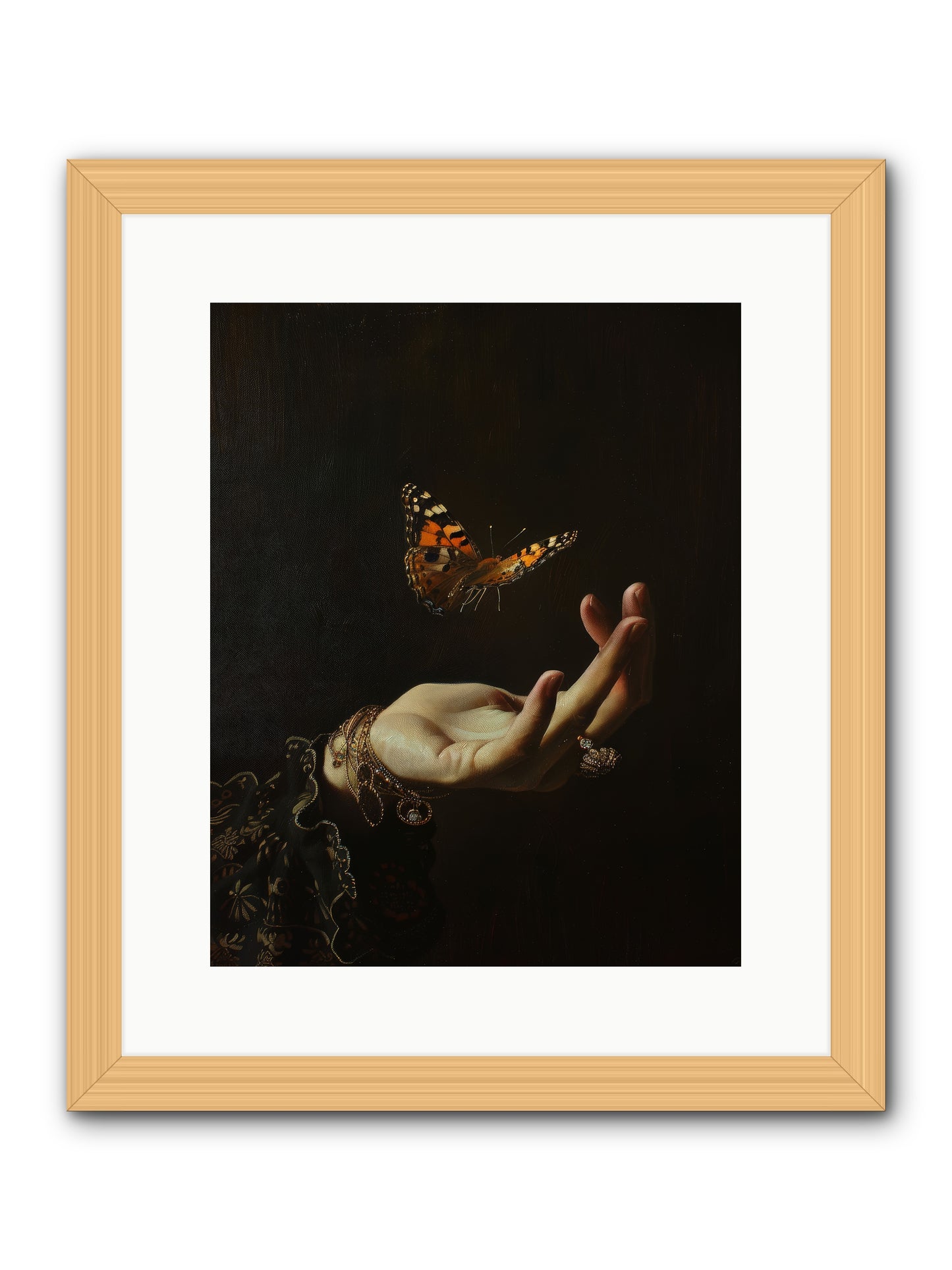 Papillon Crépuscule -- Framed Print - Natural 12x15