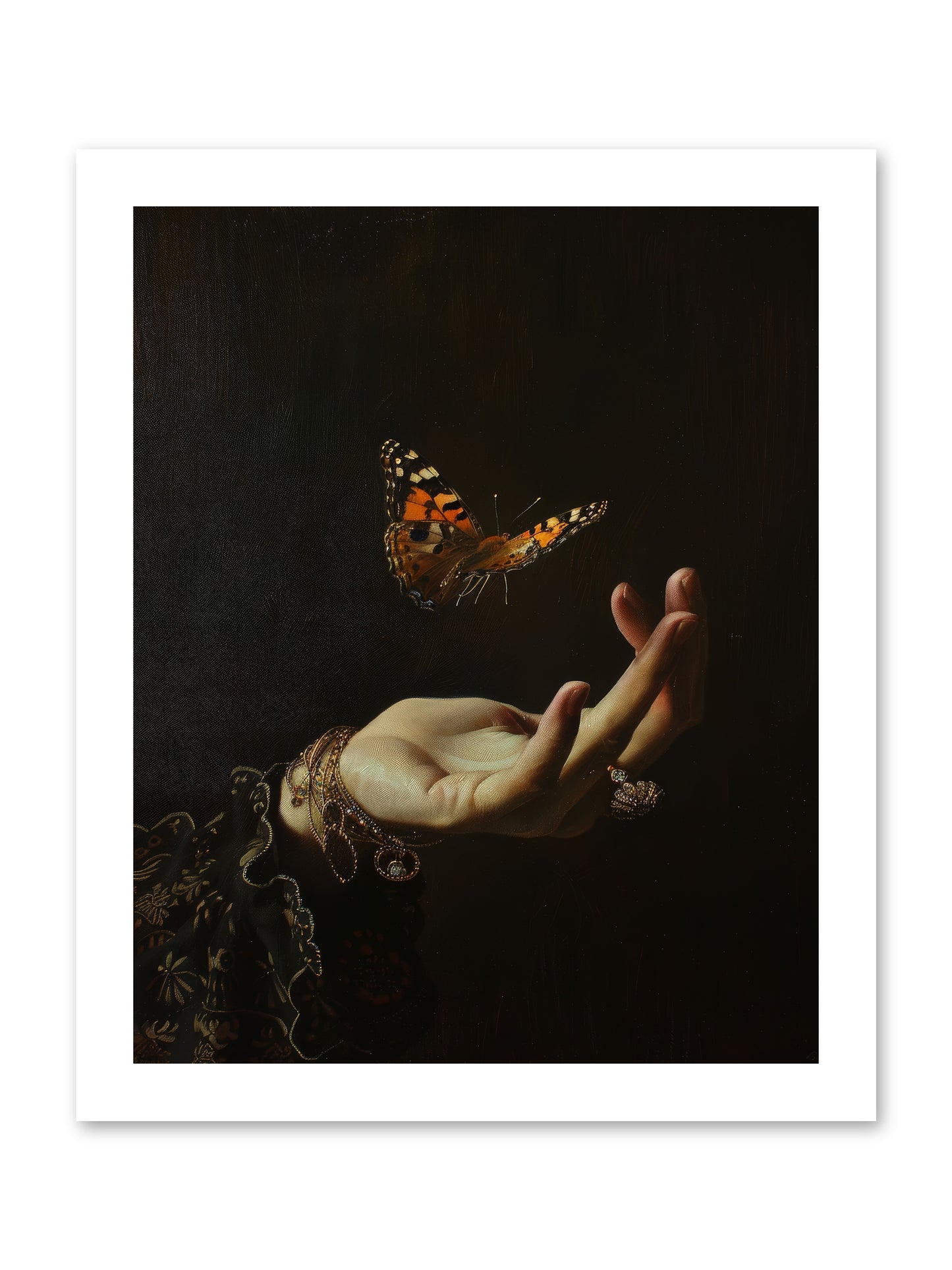 Papillon Crépuscule -- Paper Print 12x15