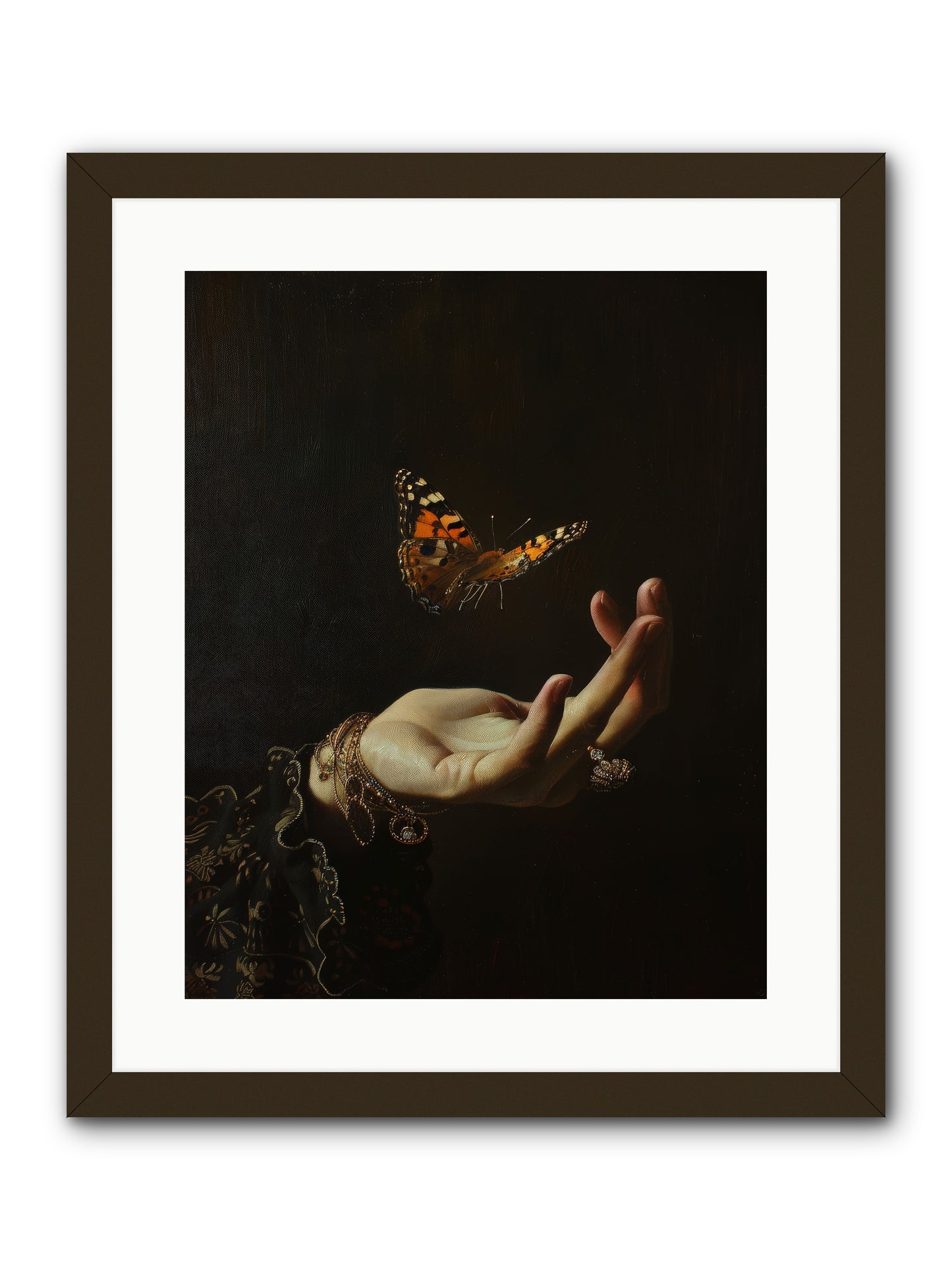 Papillon Crépuscule -- Framed Print - Black 16x20