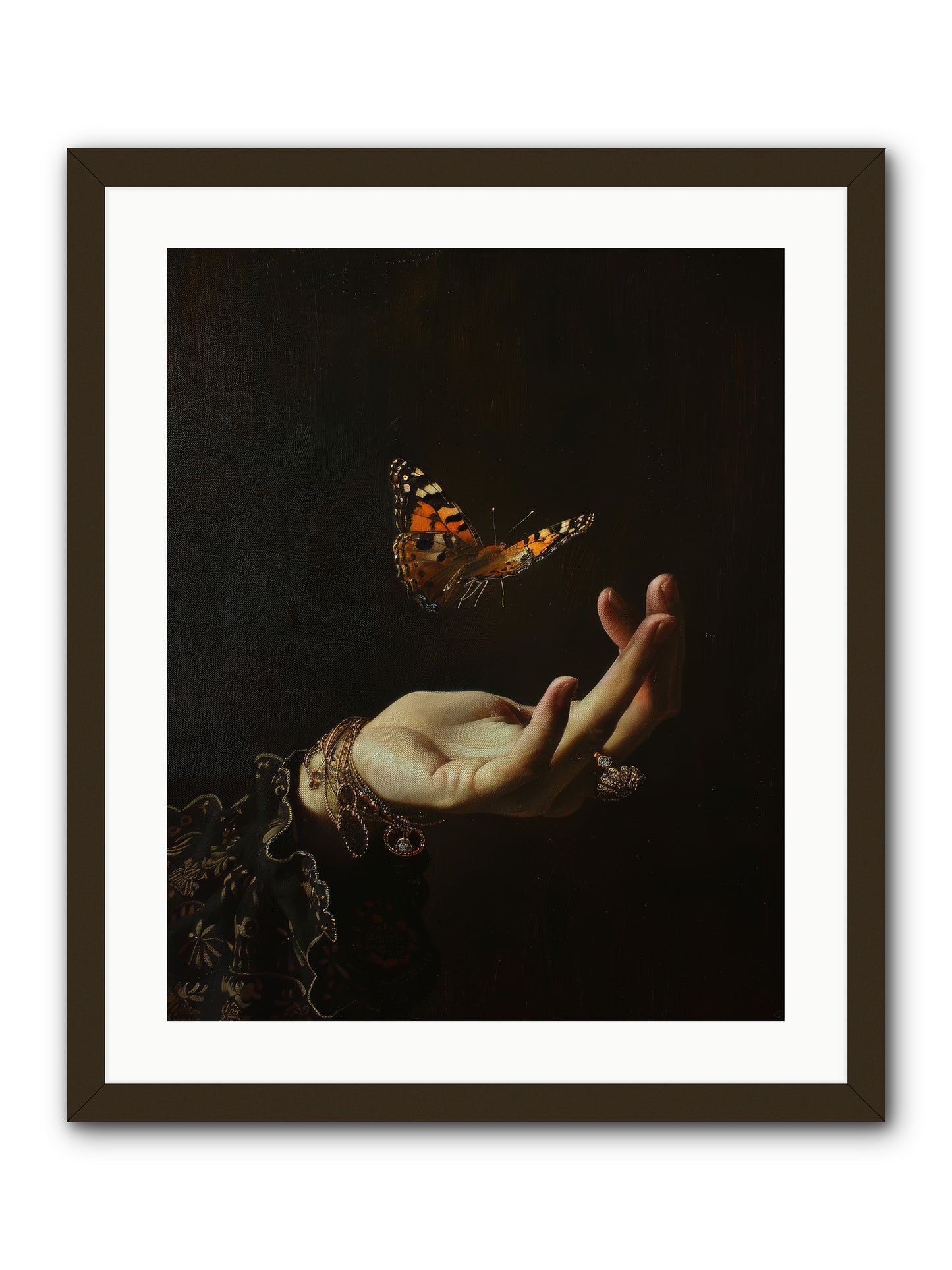 Papillon Crépuscule -- Framed Print - Black 20x25