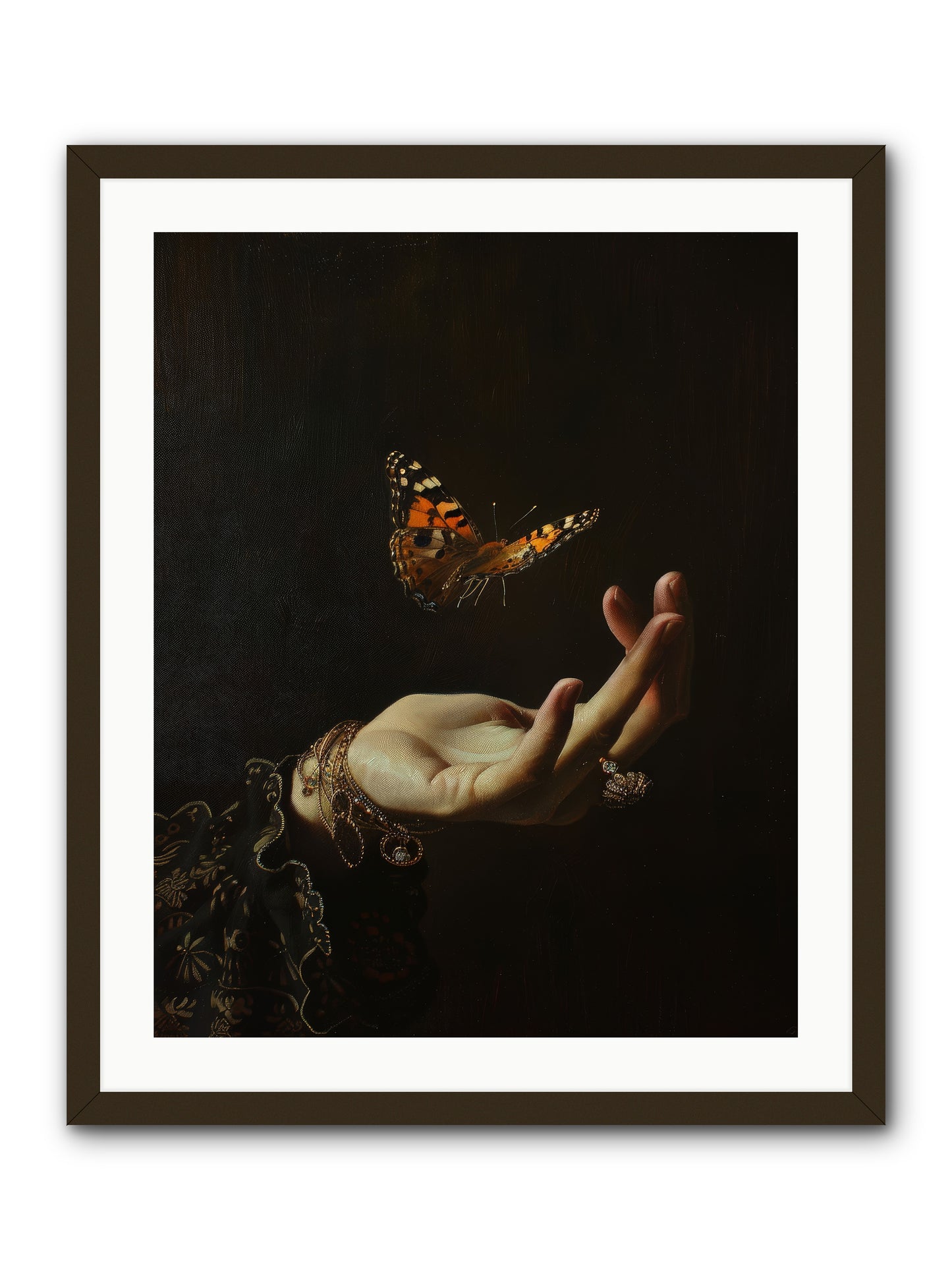 Papillon Crépuscule -- Framed Print - Black 24x30
