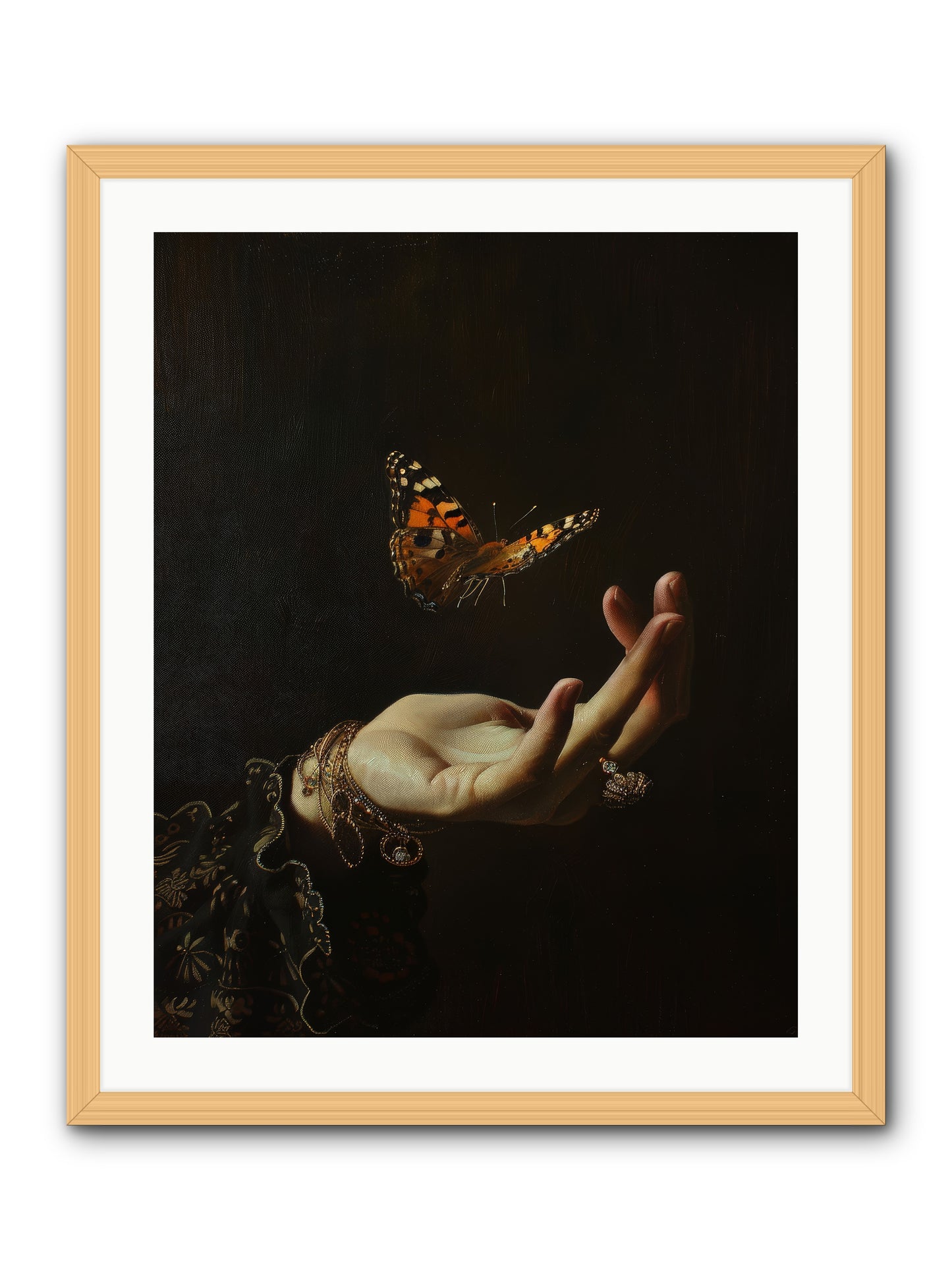 Papillon Crépuscule -- Framed Print - Natural 24x30