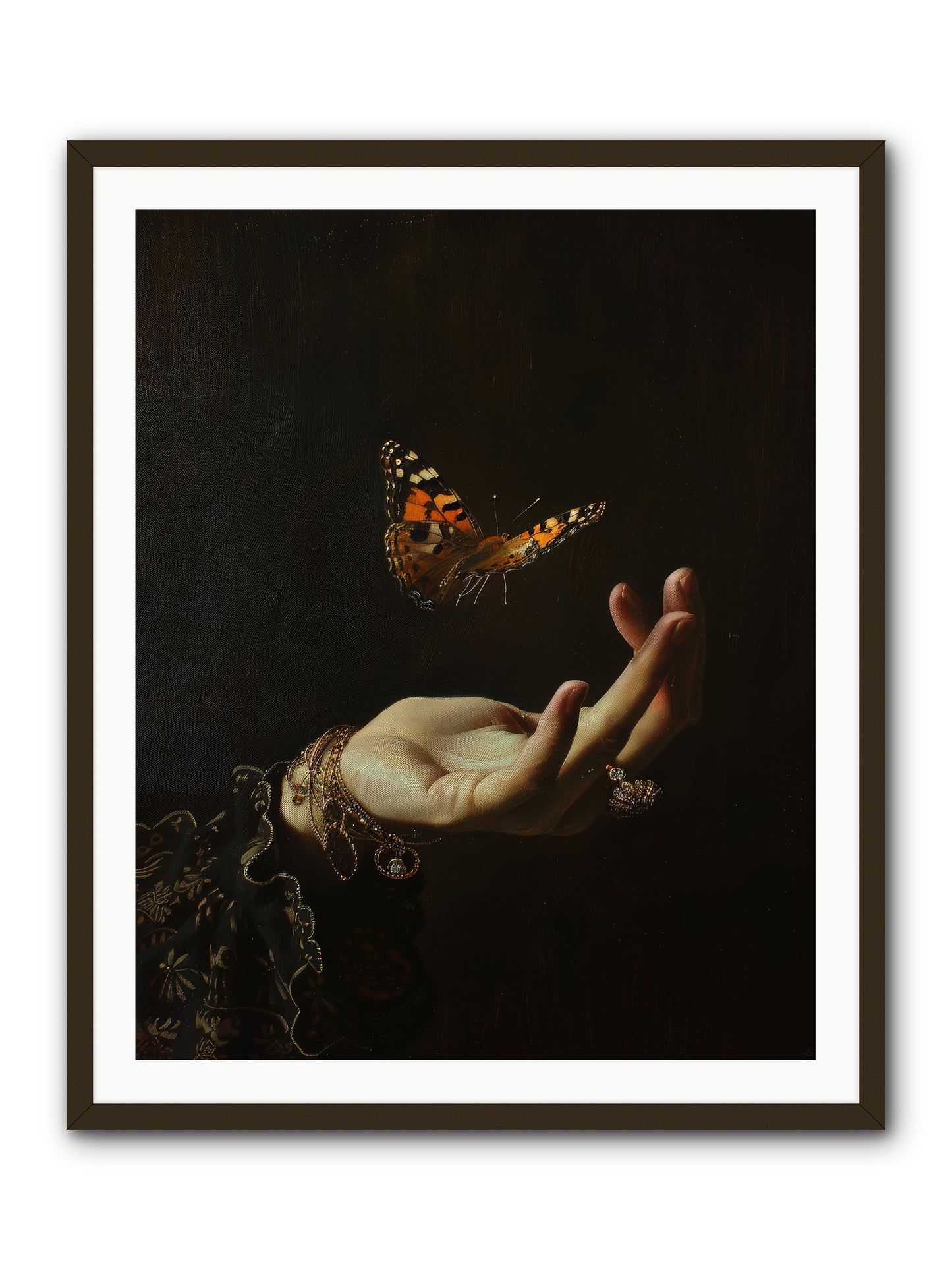 Papillon Crépuscule -- Framed Print - Black 32x40