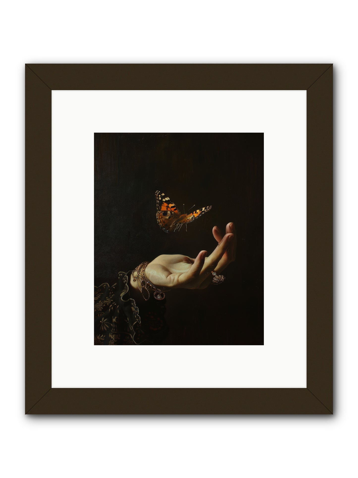 Papillon Crépuscule -- Framed Print - Black 8x10