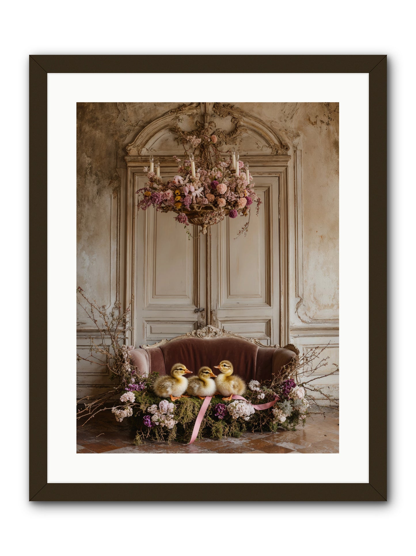 Paradise In Petals -- Framed Print - Black 18x24
