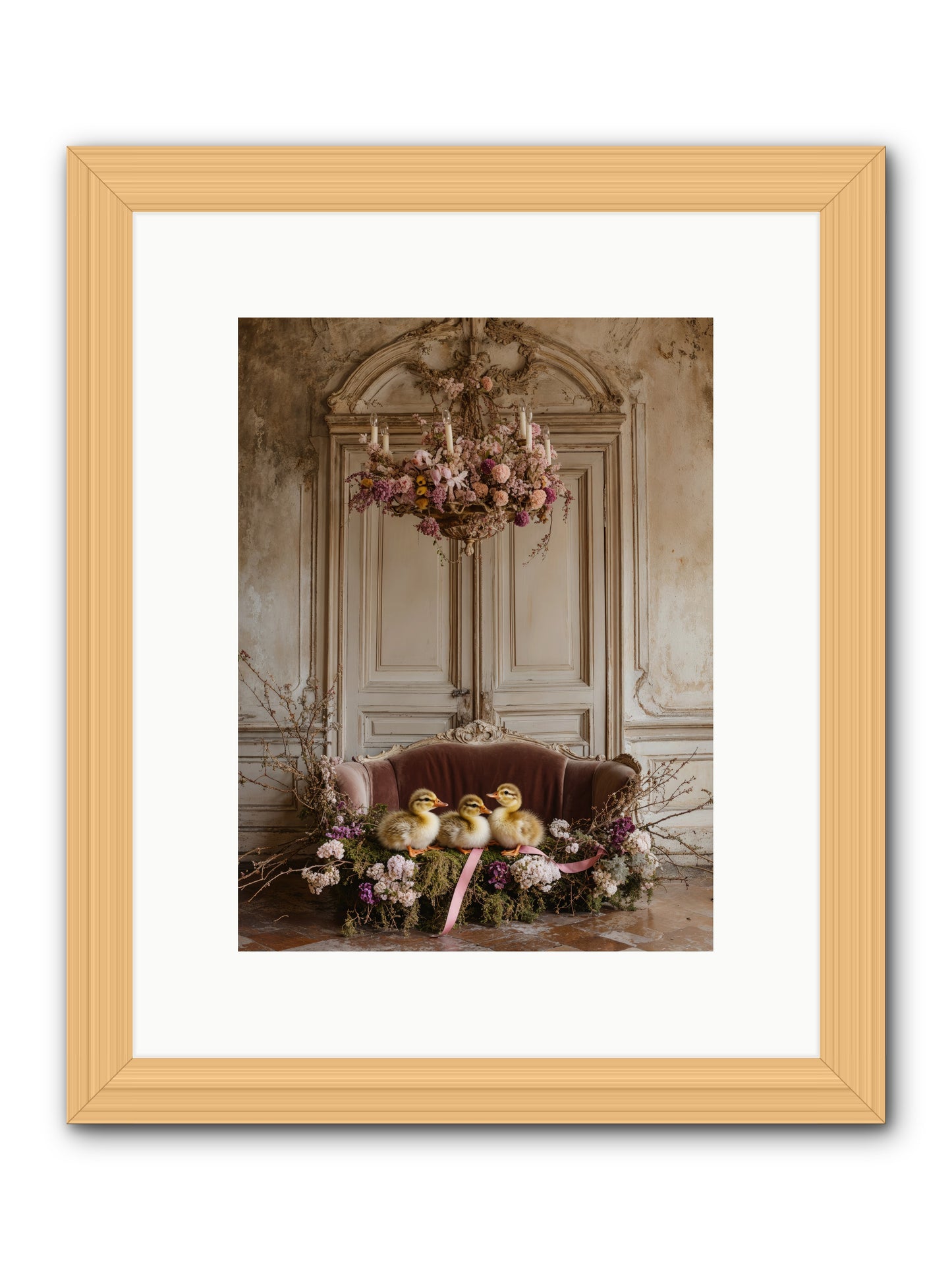 Paradise In Petals -- Framed Print - Natural 9x12