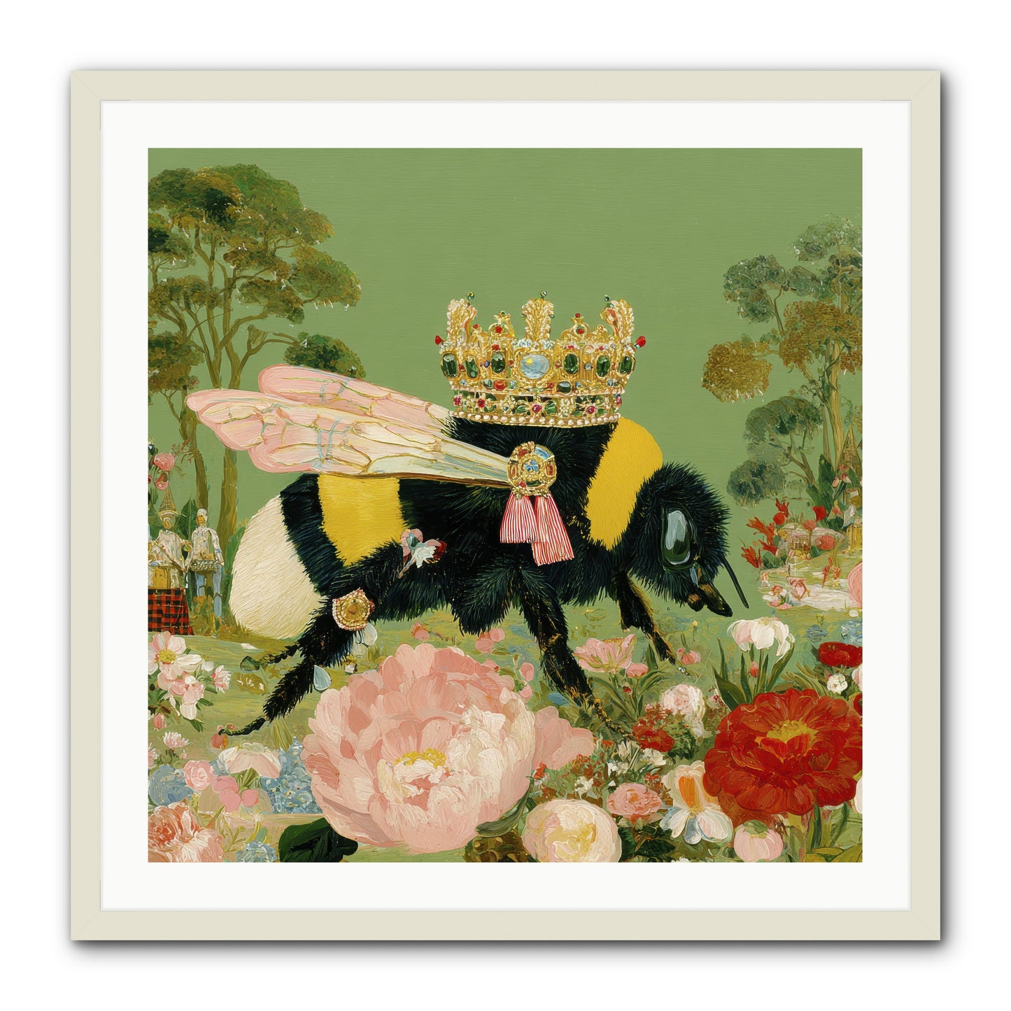 Paradise Unearthed -- Framed Print - White 30x30