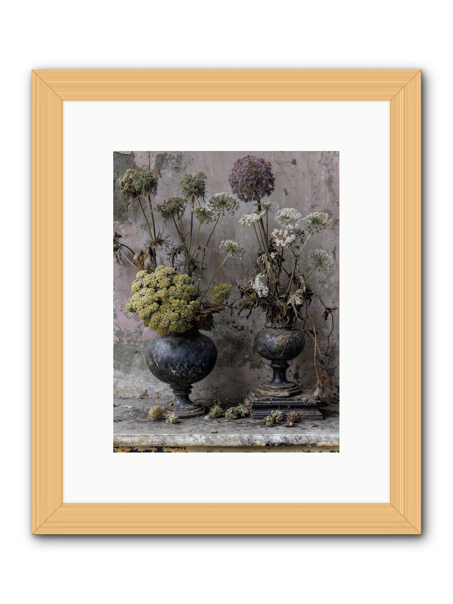 Paradise found blooming -- Framed Print - Natural 9x12