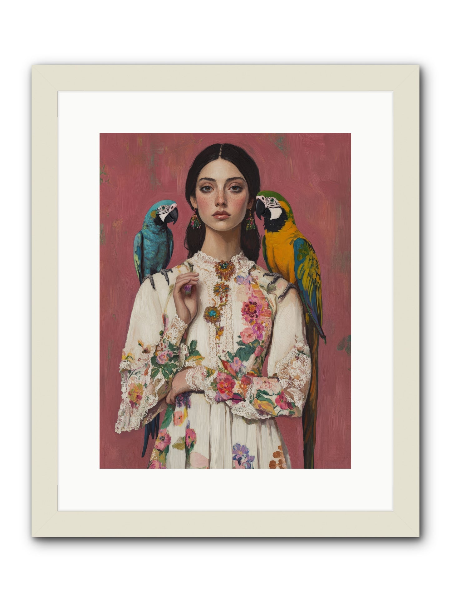 Paris Wore Feathers -- Framed Print - White 12x16