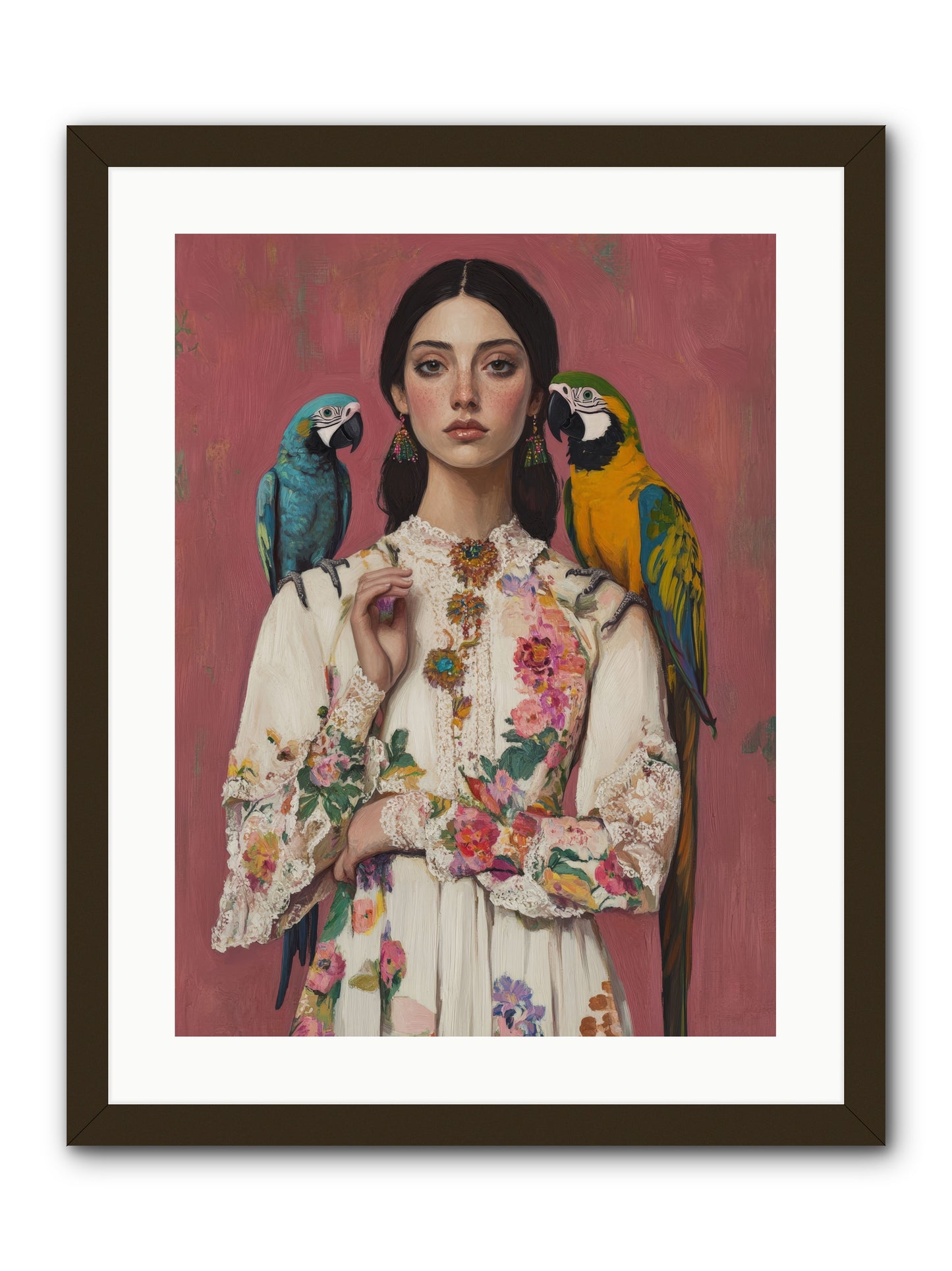 Paris Wore Feathers -- Framed Print - Black 18x24