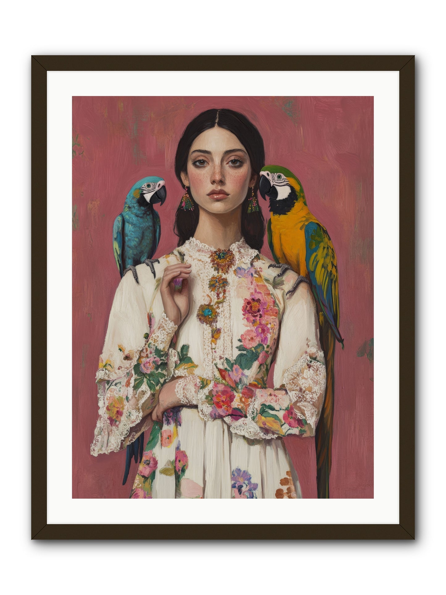 Paris Wore Feathers -- Framed Print - Black 24x32