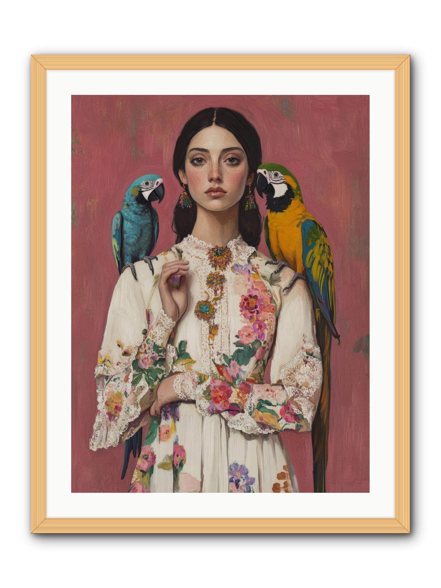 Paris Wore Feathers -- Framed Print - Natural 24x32
