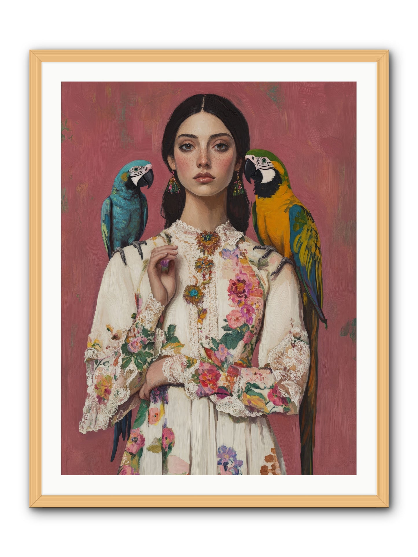 Paris Wore Feathers -- Framed Print - Natural 30x40