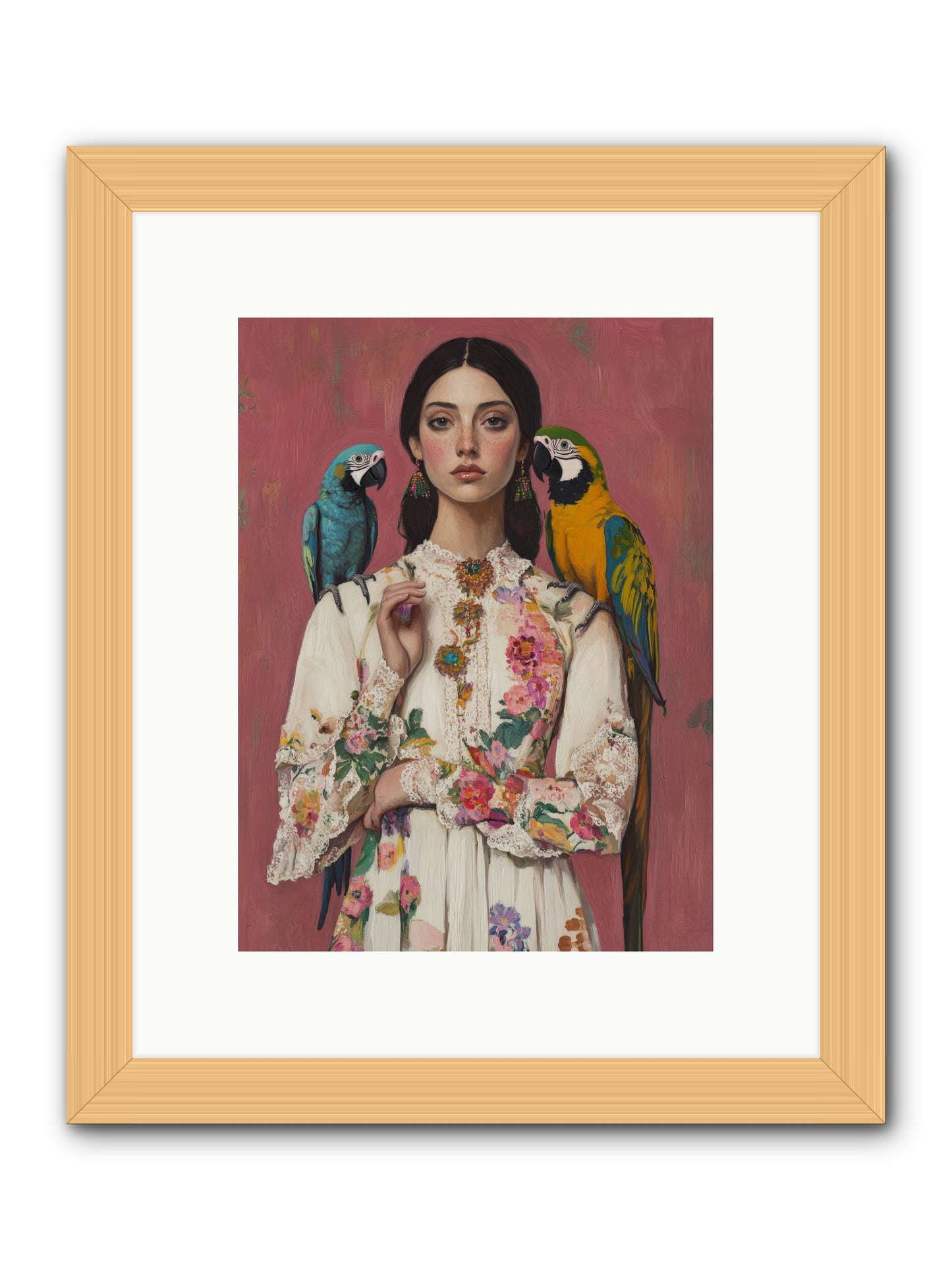 Paris Wore Feathers -- Framed Print - Natural 9x12