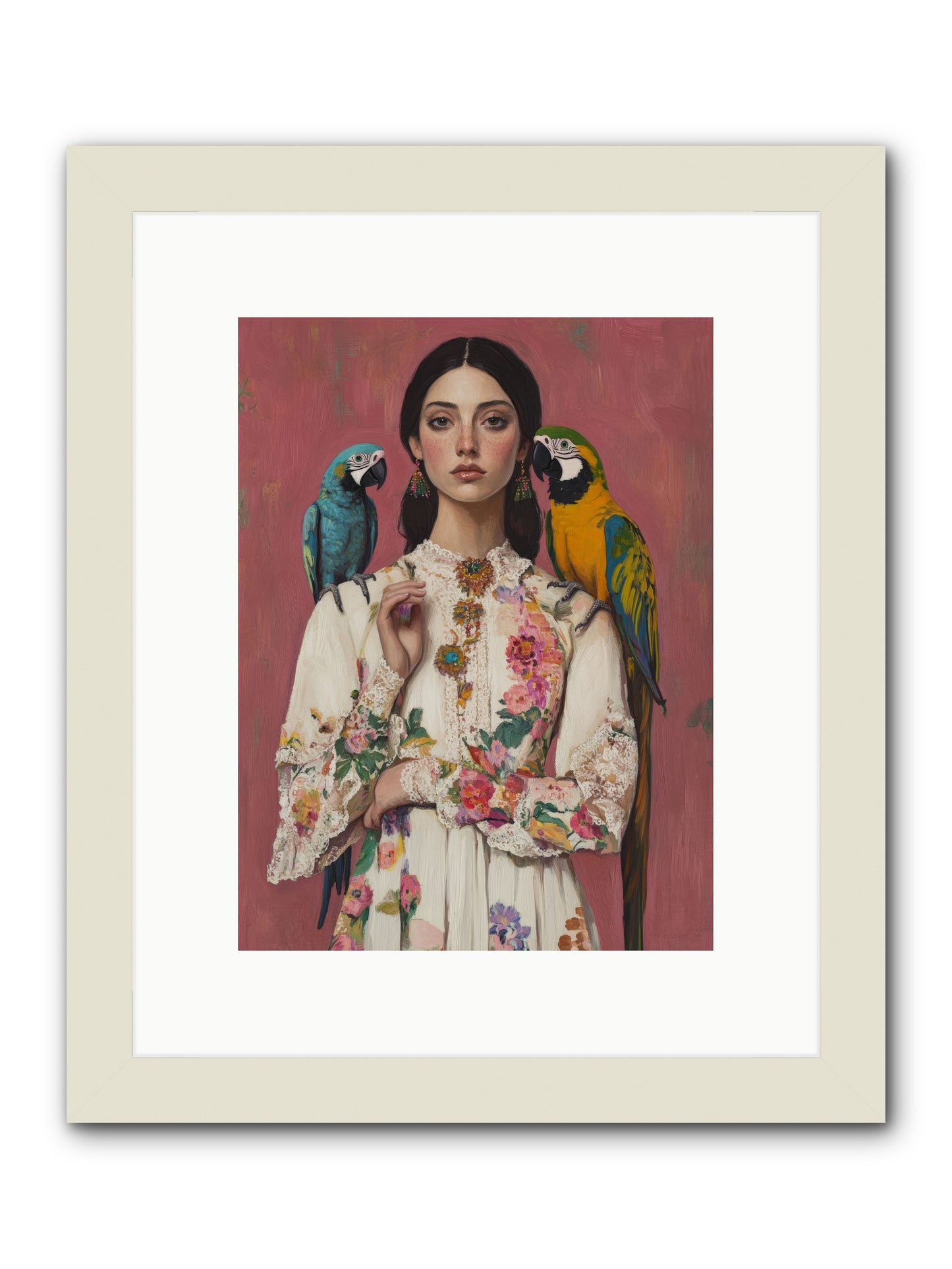 Paris Wore Feathers -- Framed Print - White 9x12