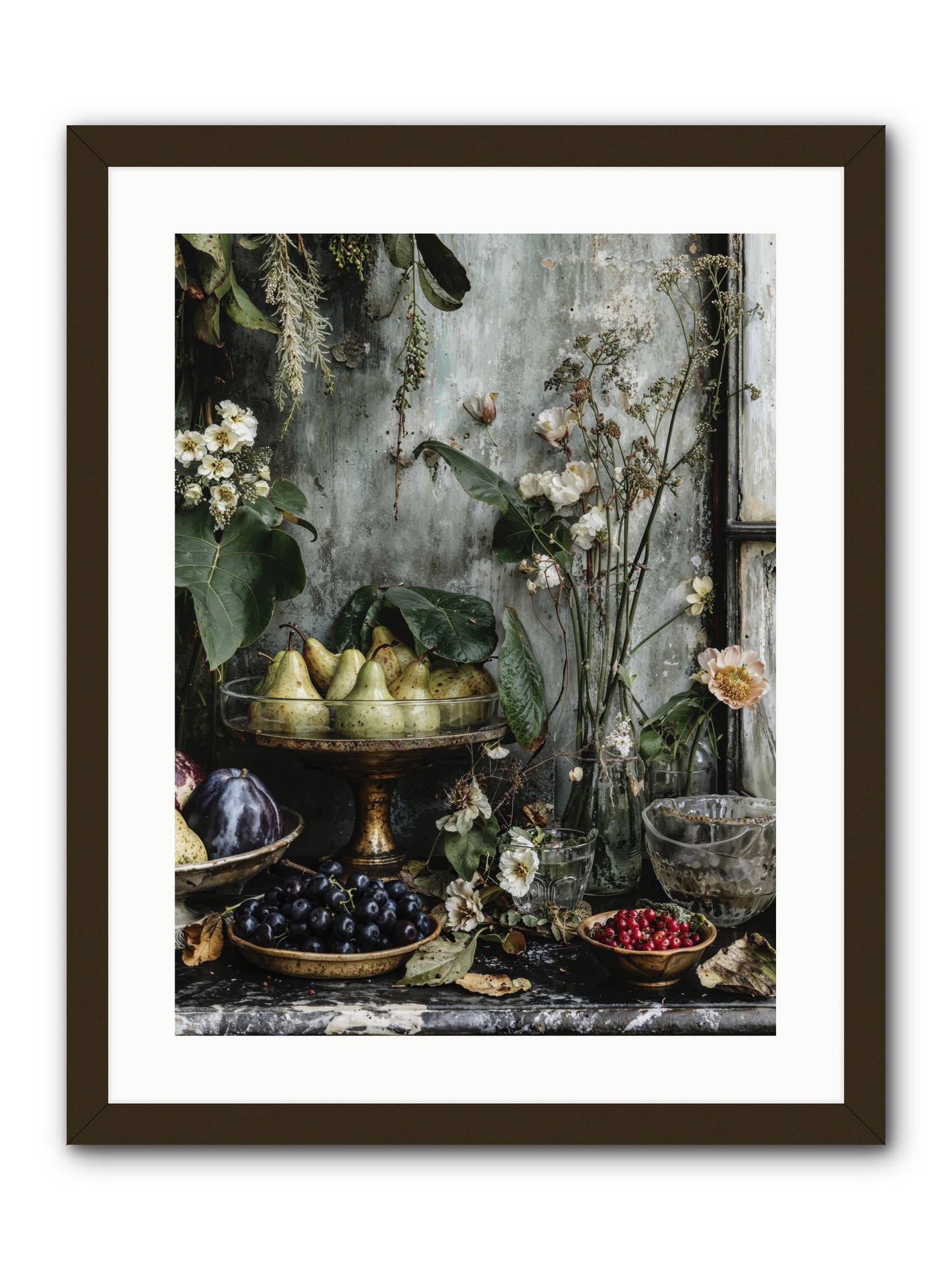 Paris dressed in blossoms -- Framed Print - Black 18x24
