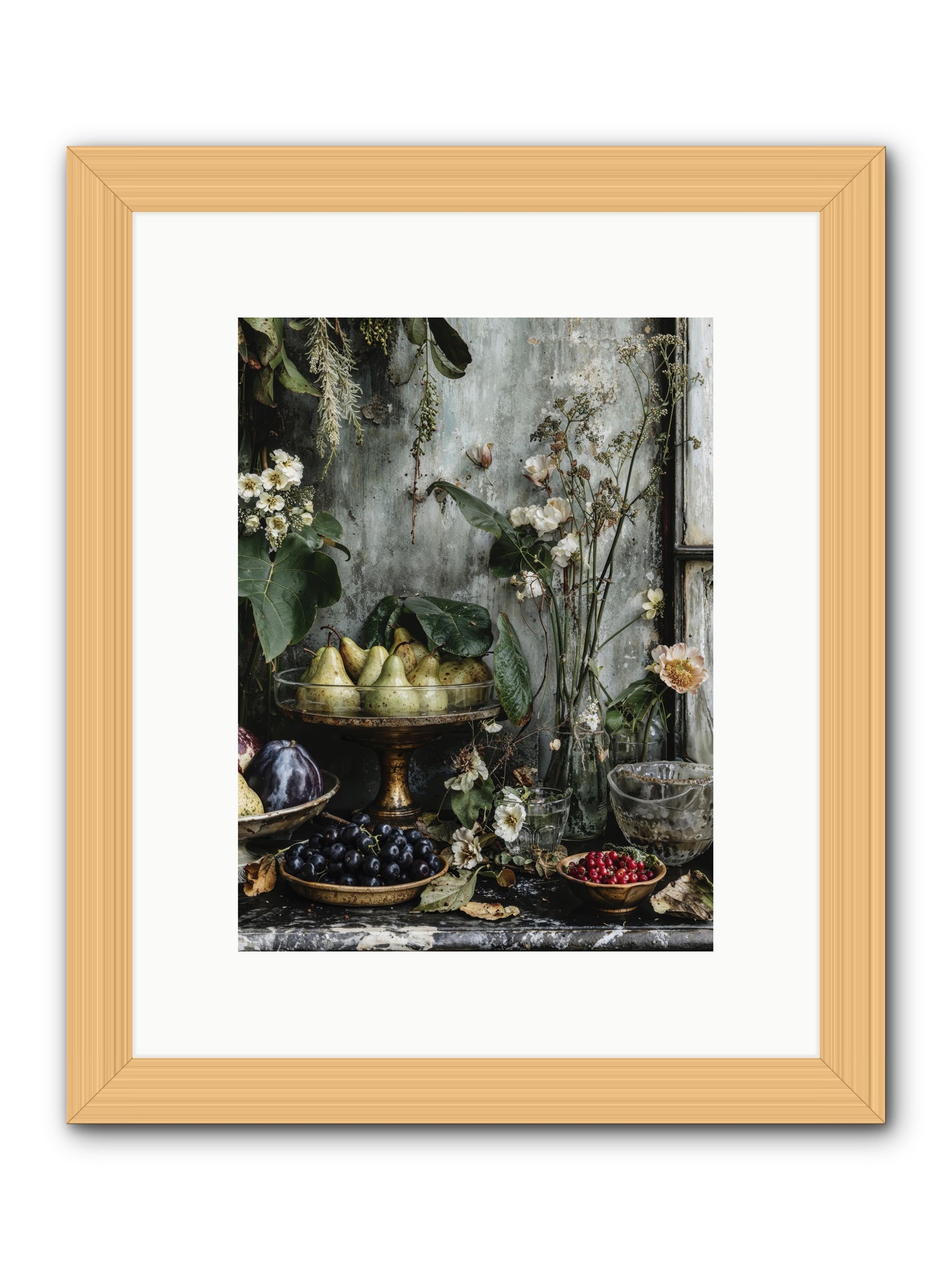 Paris dressed in blossoms -- Framed Print - Natural 9x12