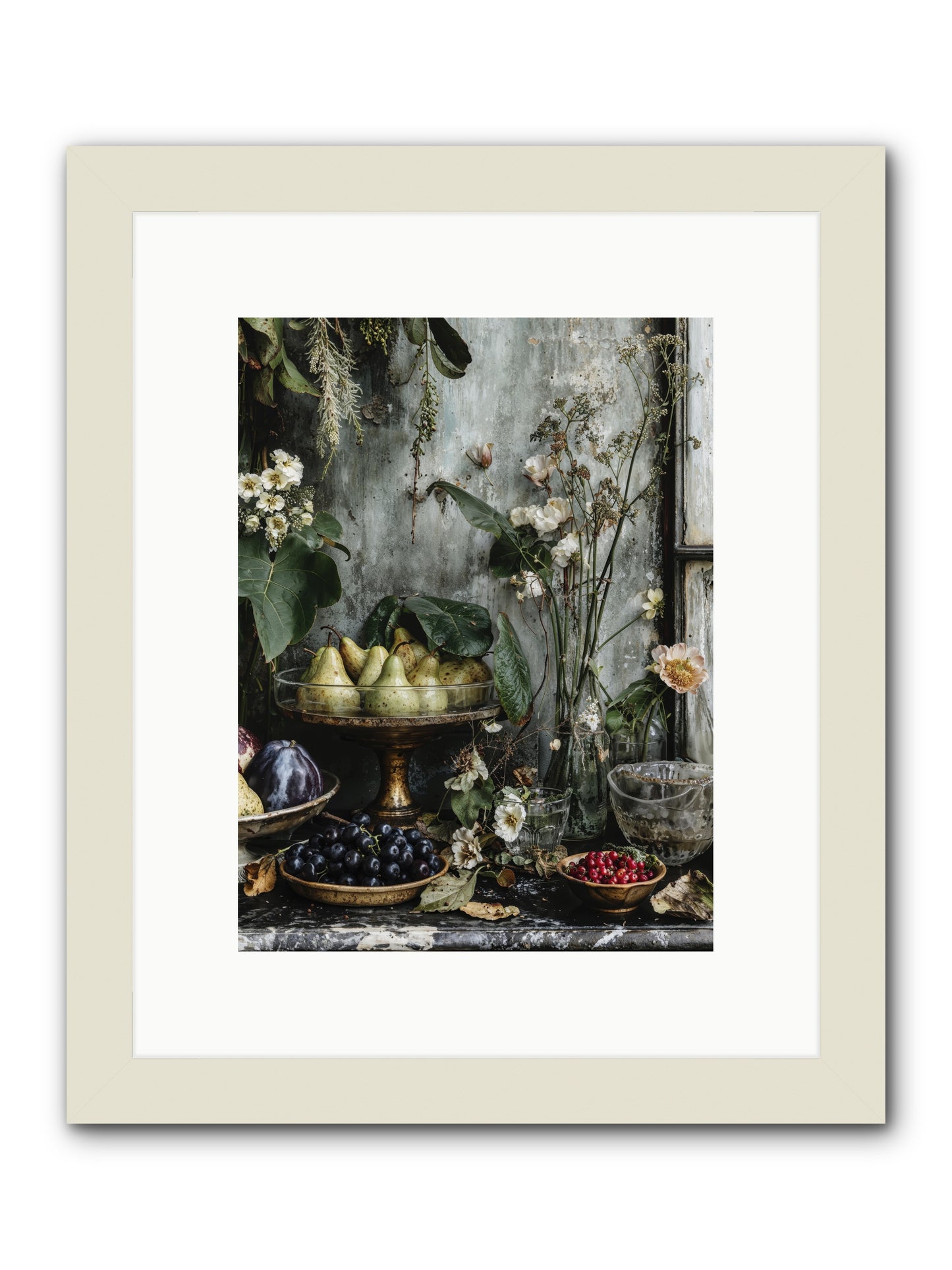 Paris dressed in blossoms -- Framed Print - White 9x12