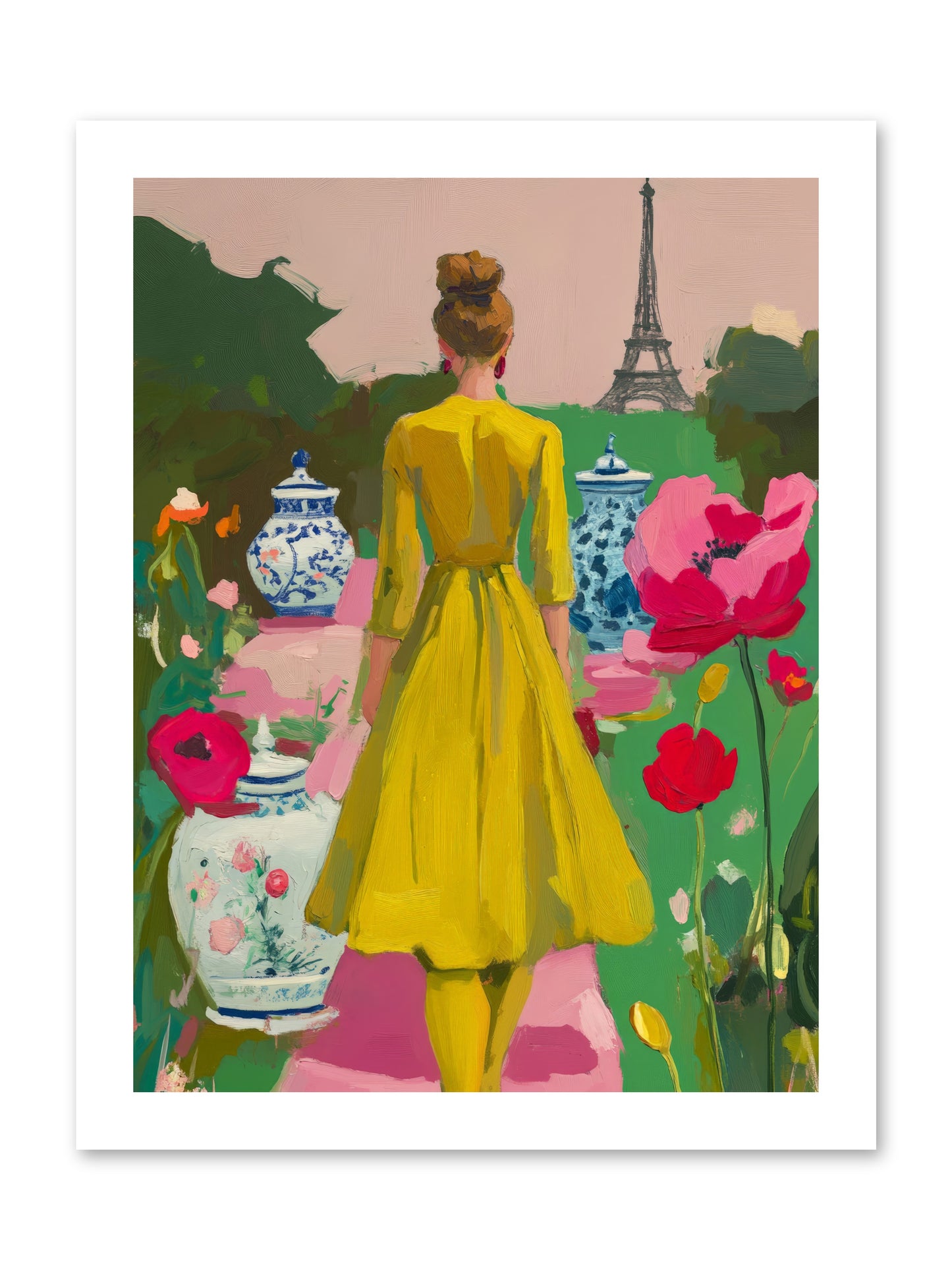 Paris in pink lightRez2 -- Loose Canvas Print 12x16