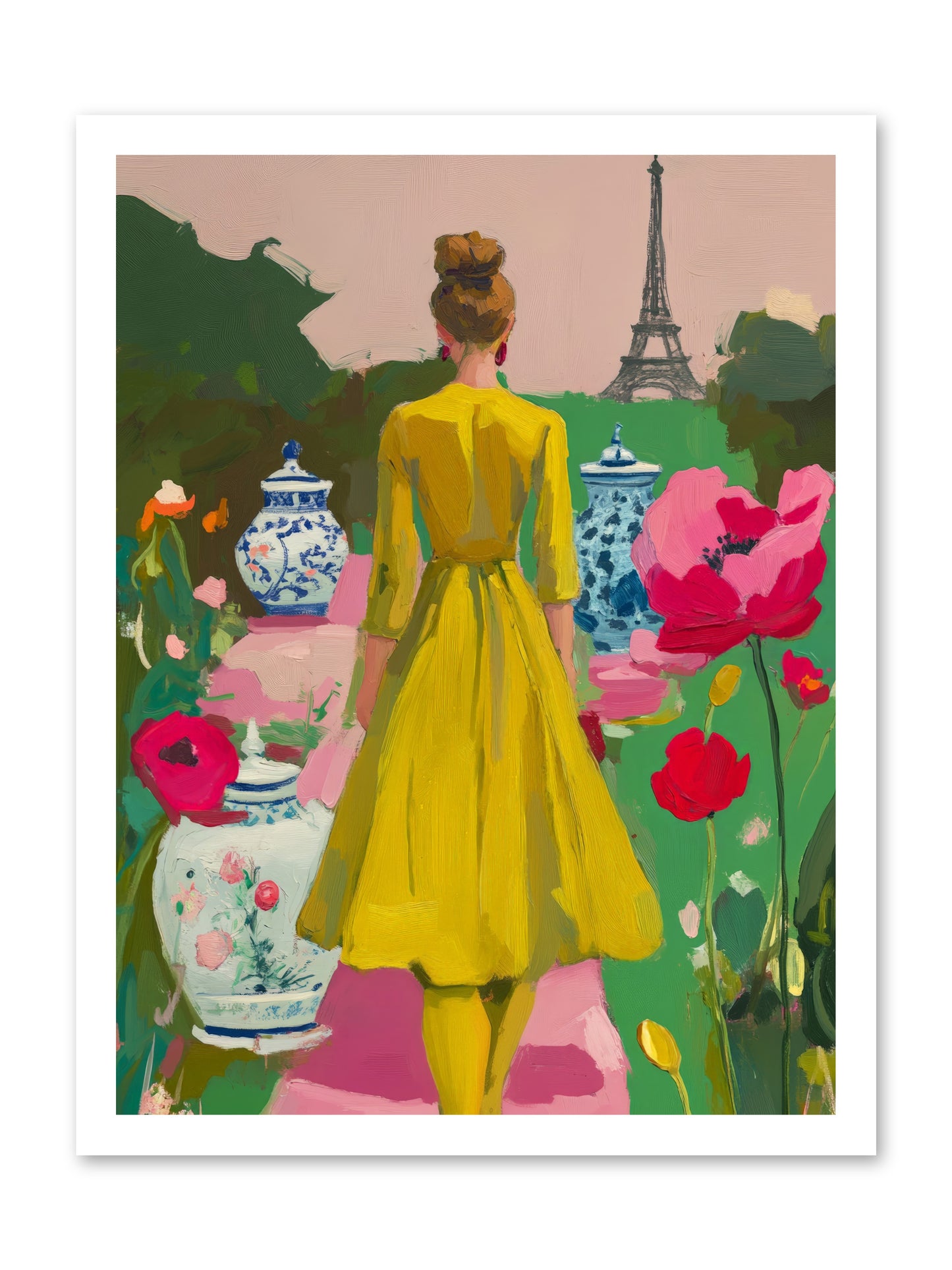 Paris in pink lightRez2 -- Paper Print 18x24