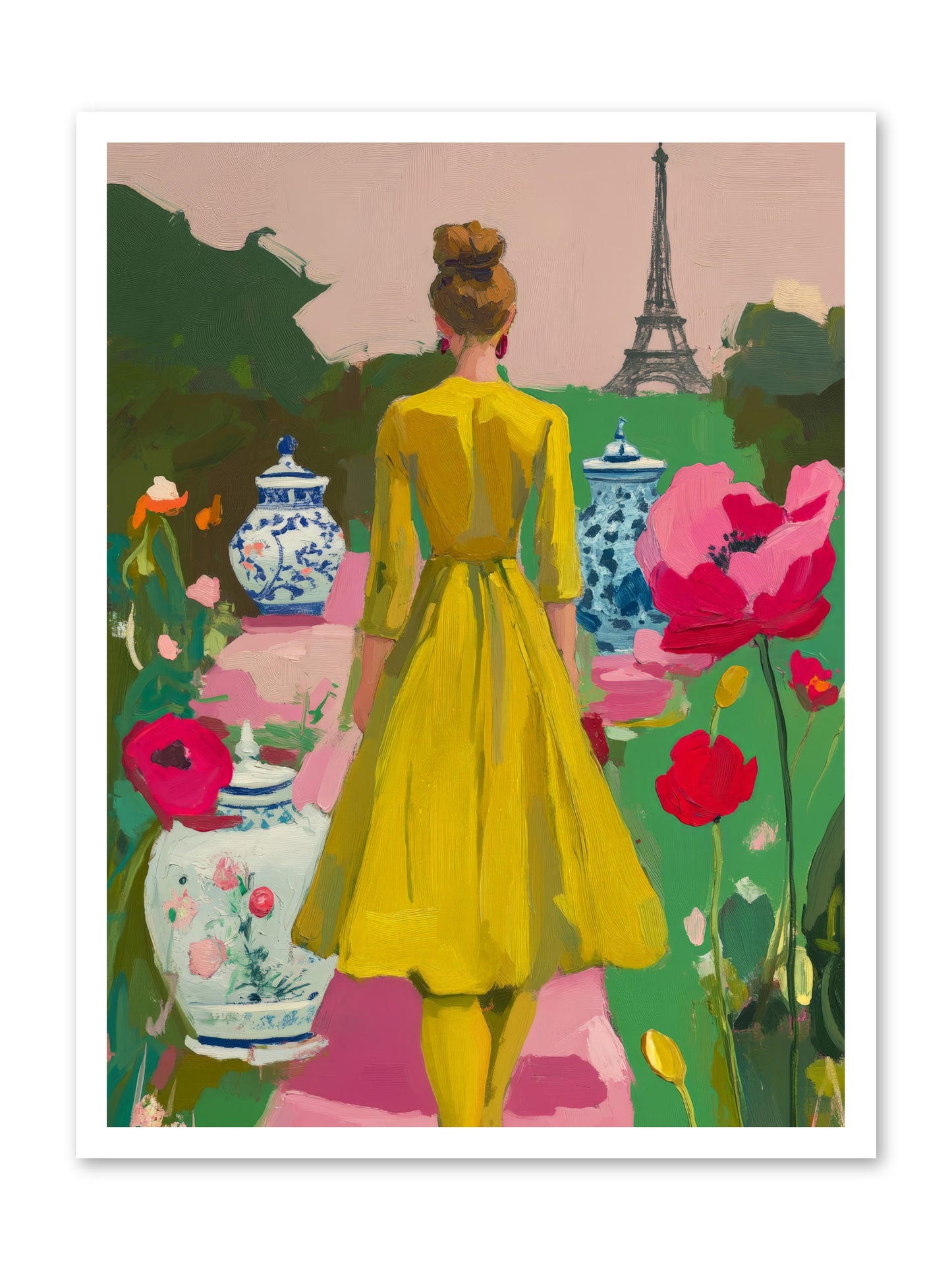 Paris in pink lightRez2 -- Paper Print 24x32