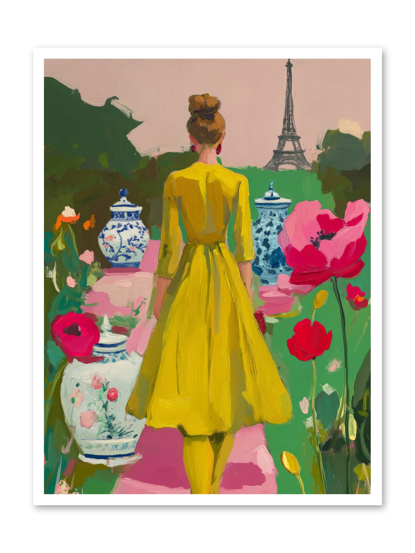 Paris in pink lightRez2 -- Paper Print 30x40