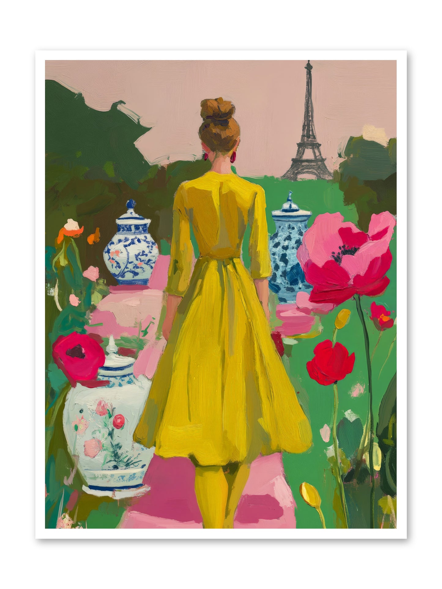 Paris in pink lightRez2 -- Loose Canvas Print 36x48