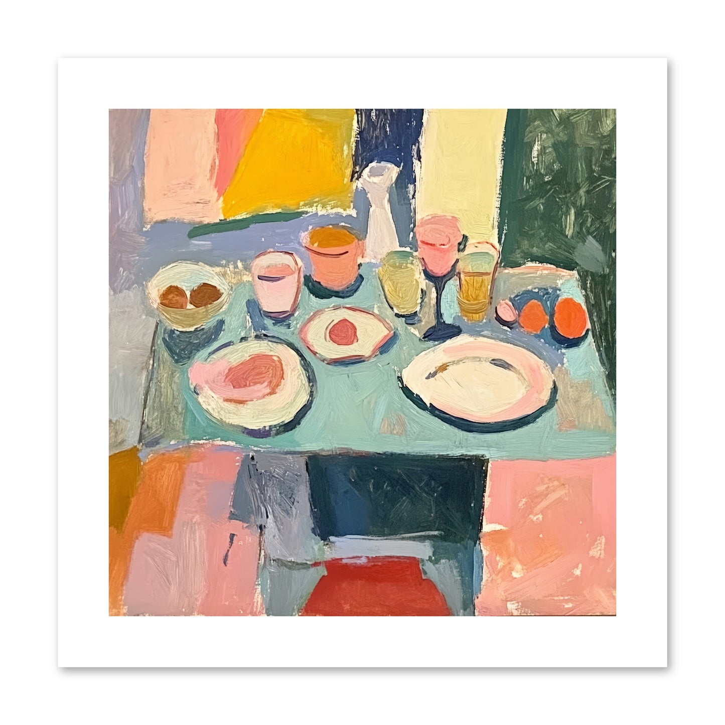 Parisian Breakfast -- Loose Canvas Print 10x10